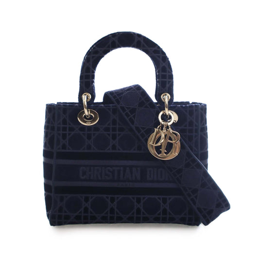 Dior Medium Velvet Cannage Lady D Lite