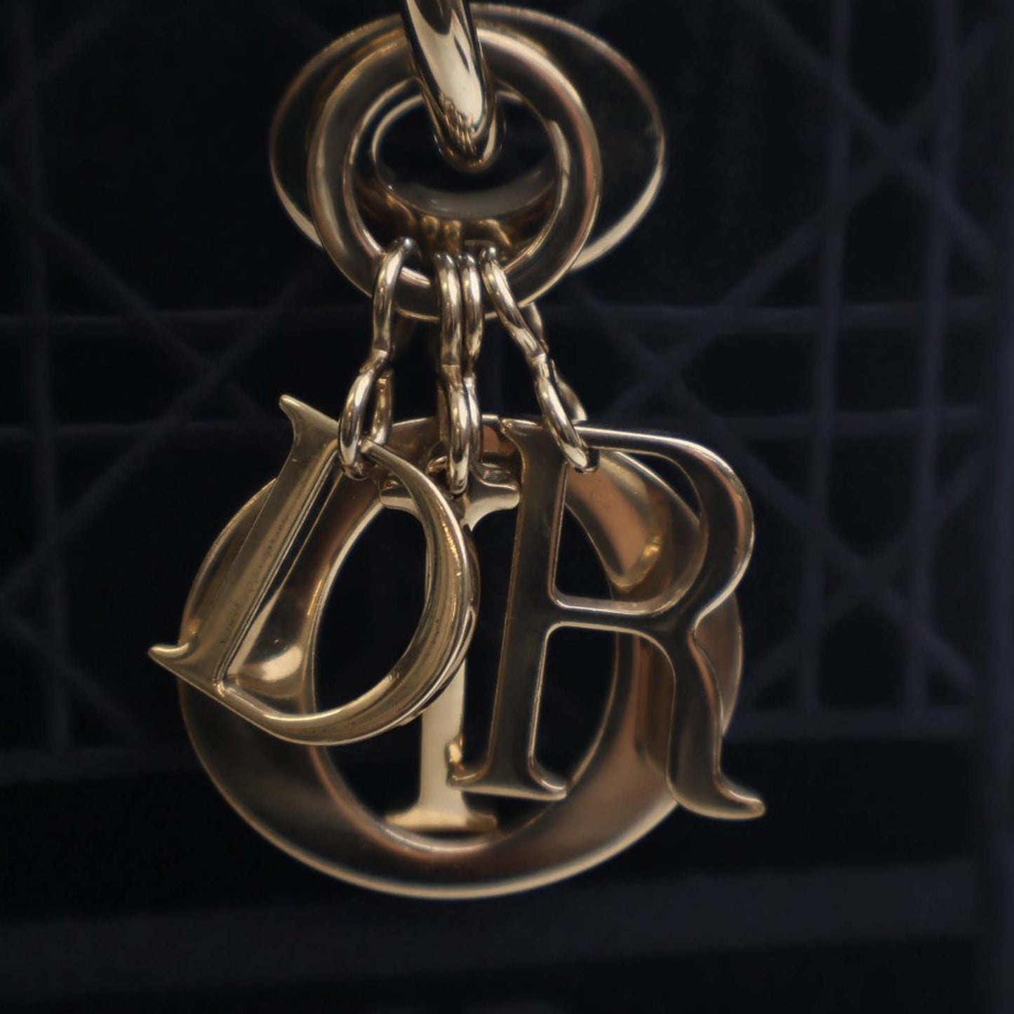 Dior Medium Velvet Cannage Lady D Lite
