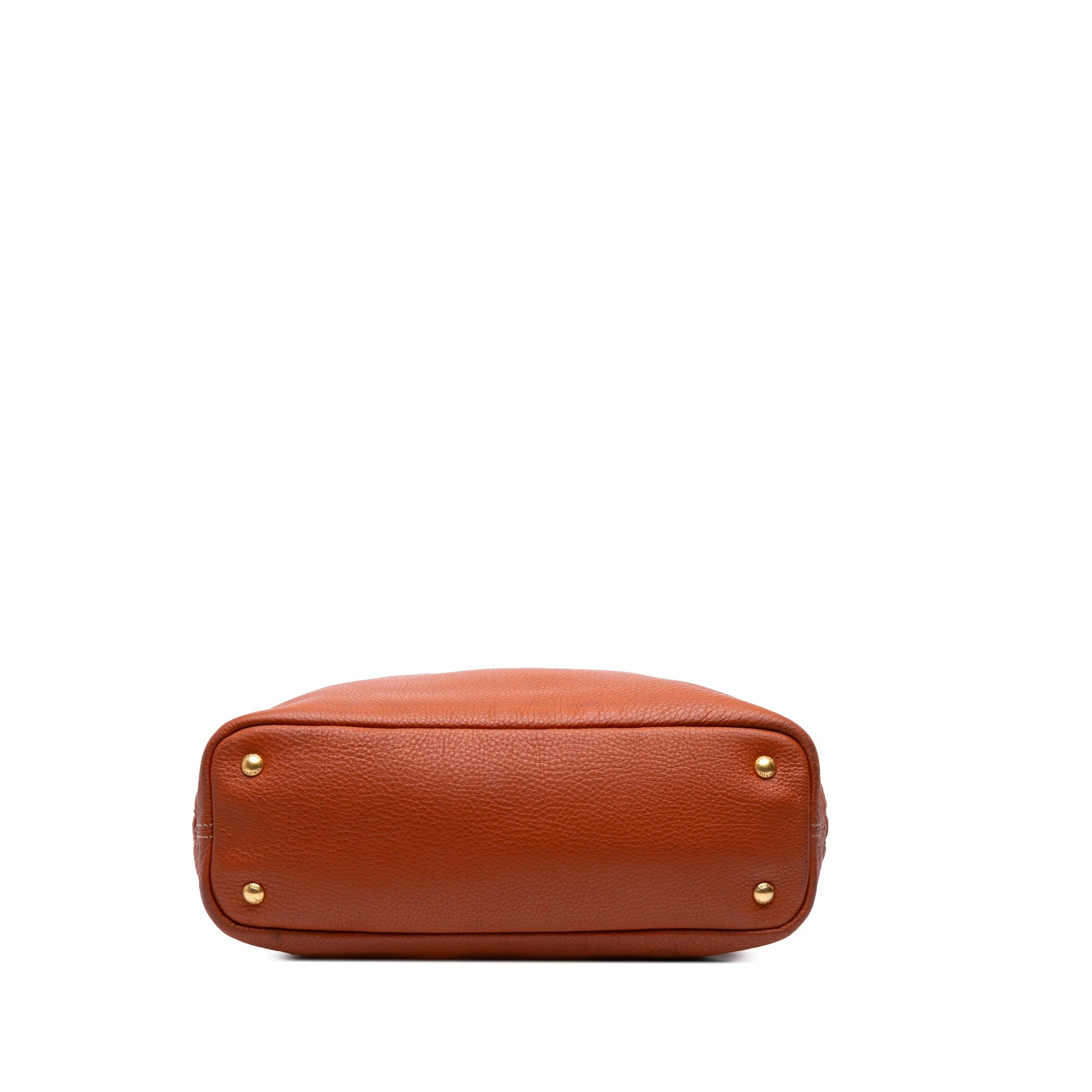 Prada Vitello Daino Side Zip Shopper Tote