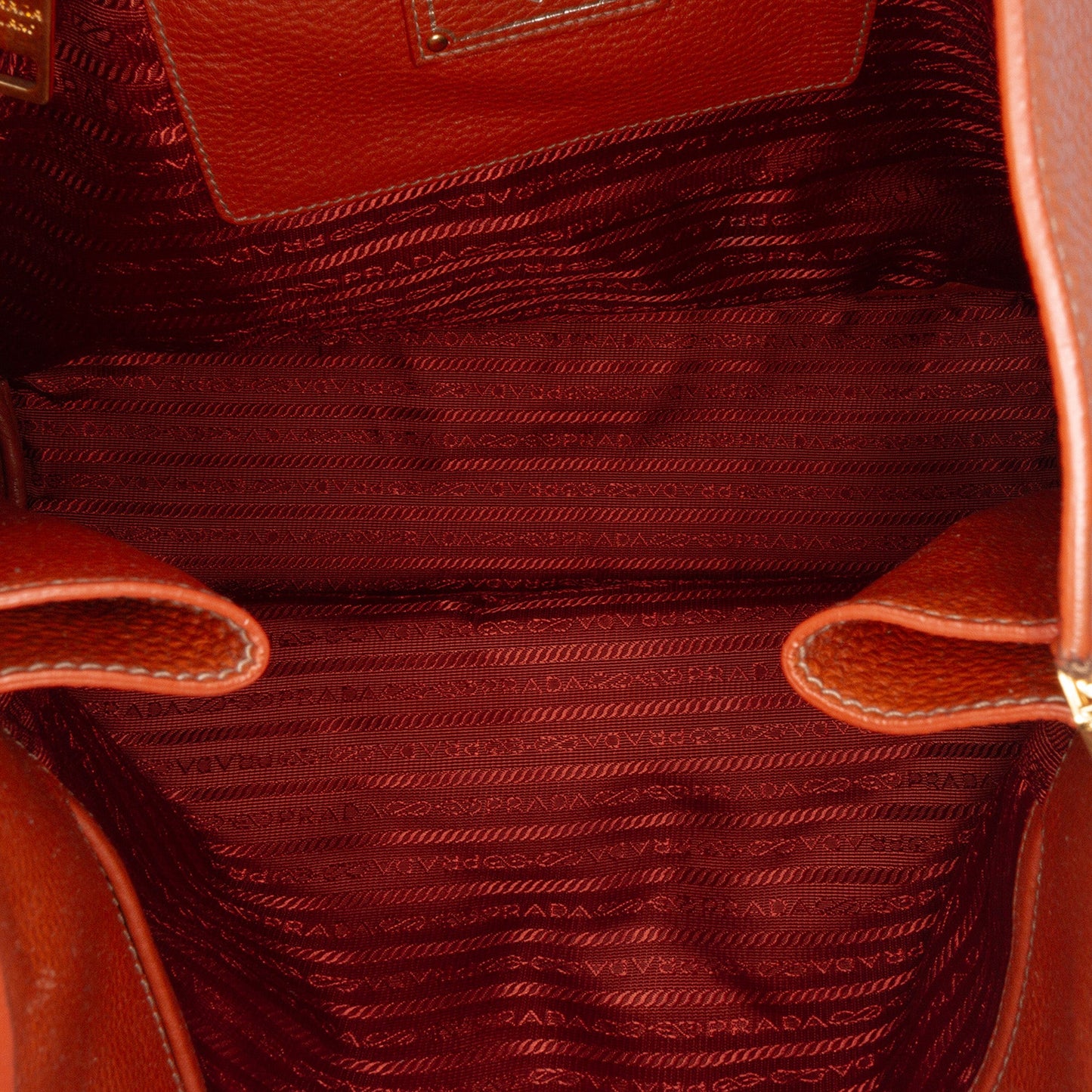 Prada Vitello Daino Side Zip Shopper Tote