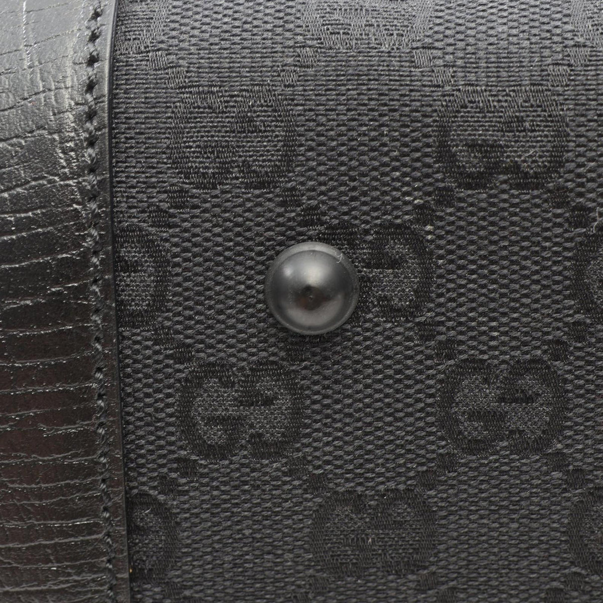 Gucci GG Canvas Bamboo Bullet Shoulder Bag — Black