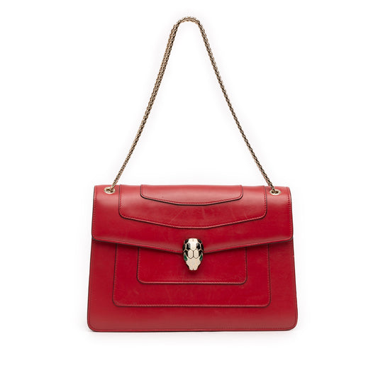 Bvlgari Medium Calfskin Serpenti Forever Shoulder Bag