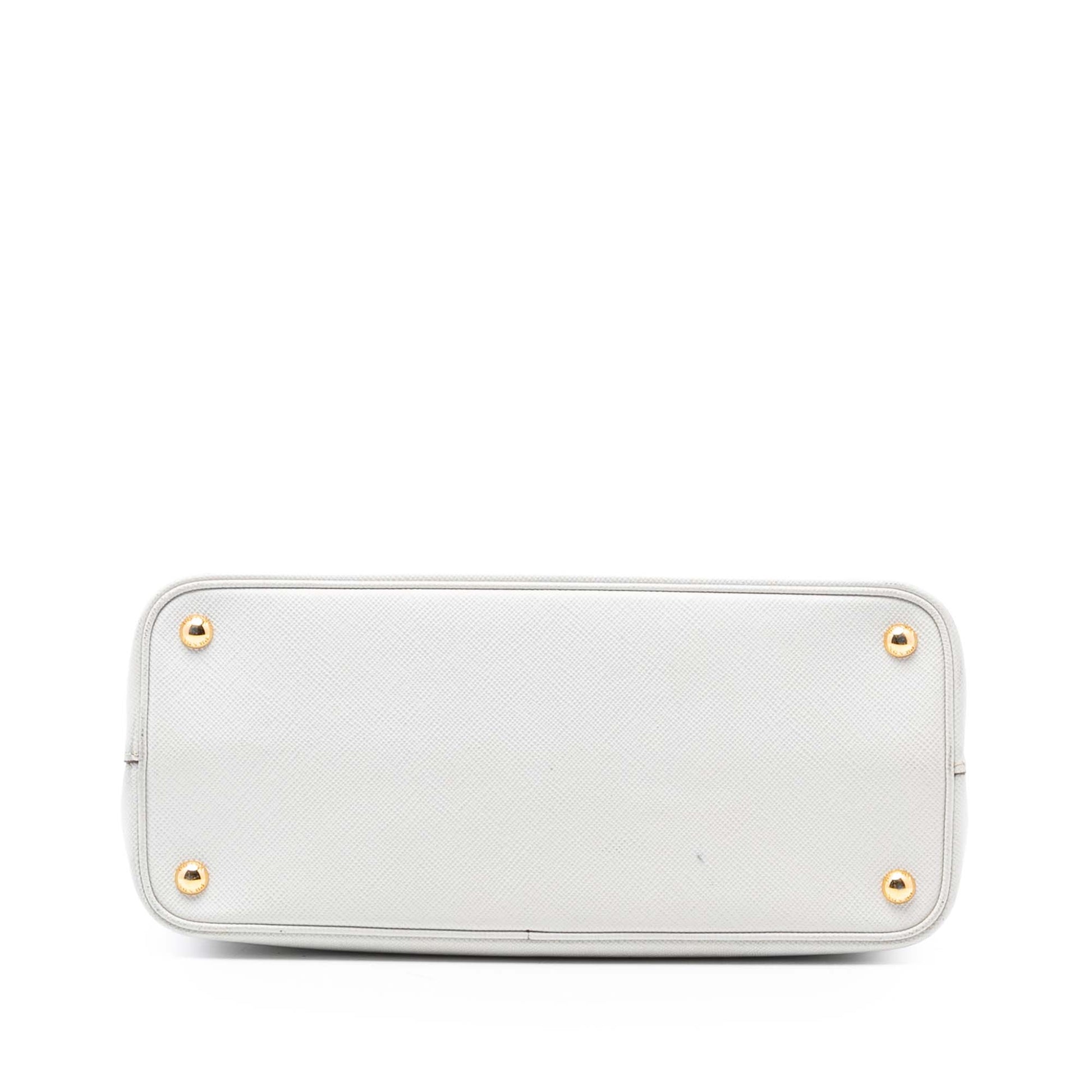 Prada Medium Bicolor Saffiano Cuir Double Satchel