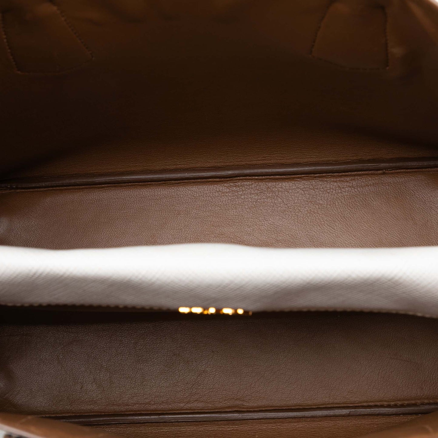 Prada Medium Bicolor Saffiano Cuir Double Satchel