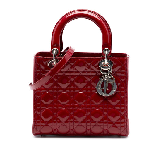 Dior Medium Patent Cannage Lady Dior