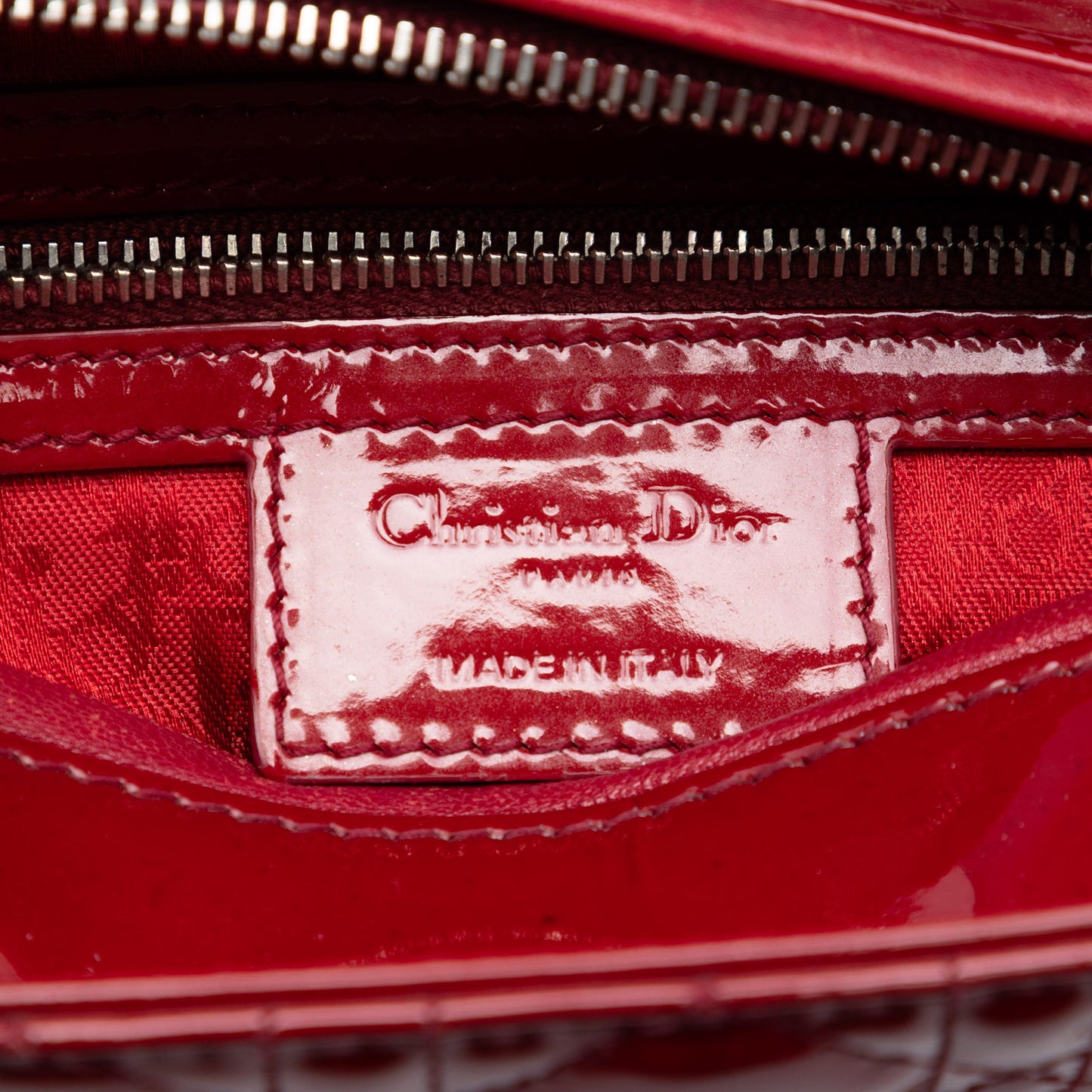Dior Medium Patent Cannage Lady Dior