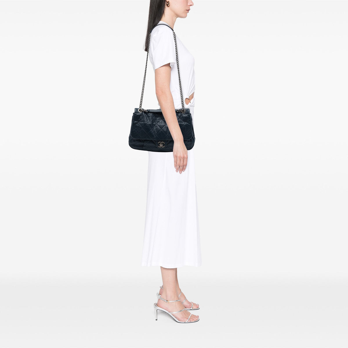 Chanel Quilted Calfskin Coco Pleats Flap