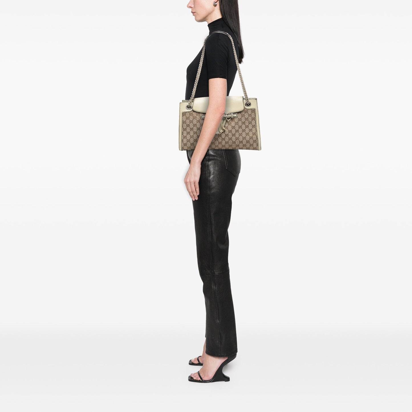 Gucci Large GG Canvas Emily Shoulder Bag