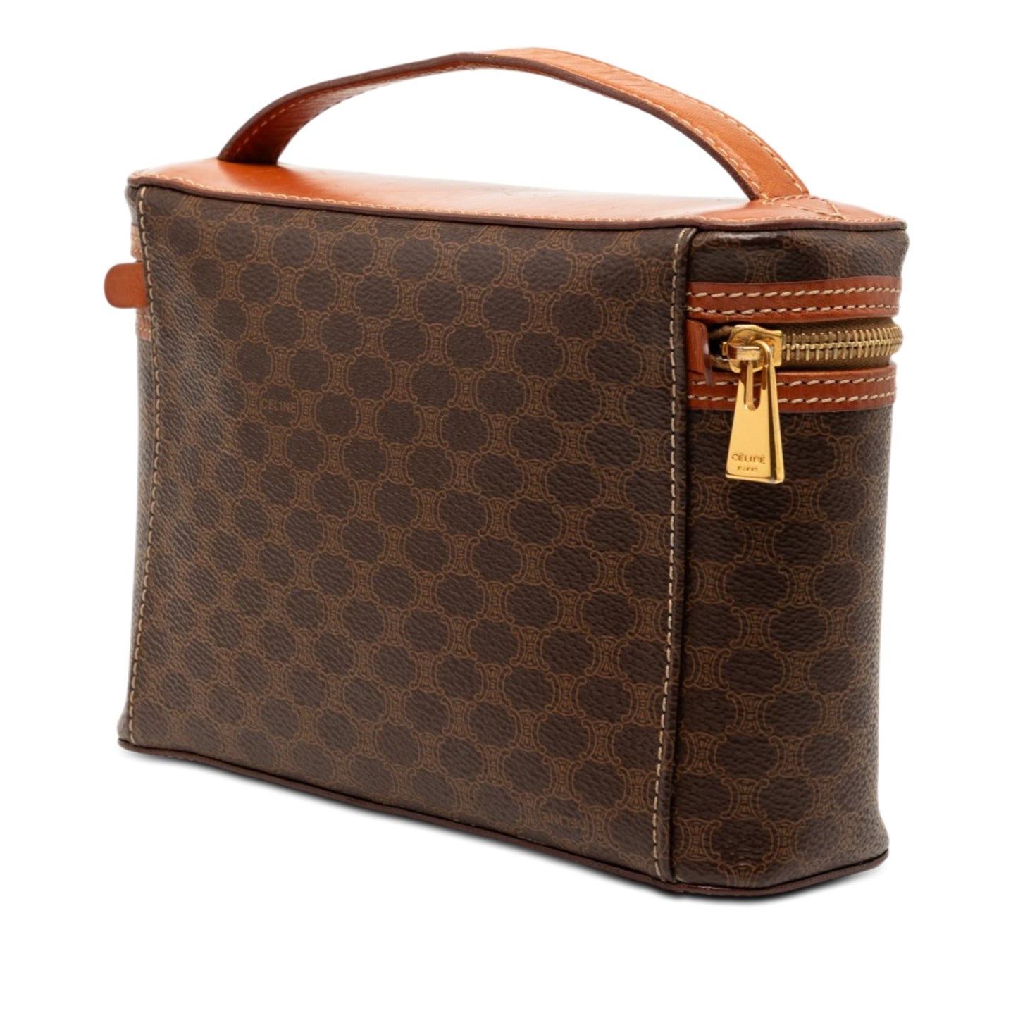 Celine Macadam Coated Canvas Vanity Bag