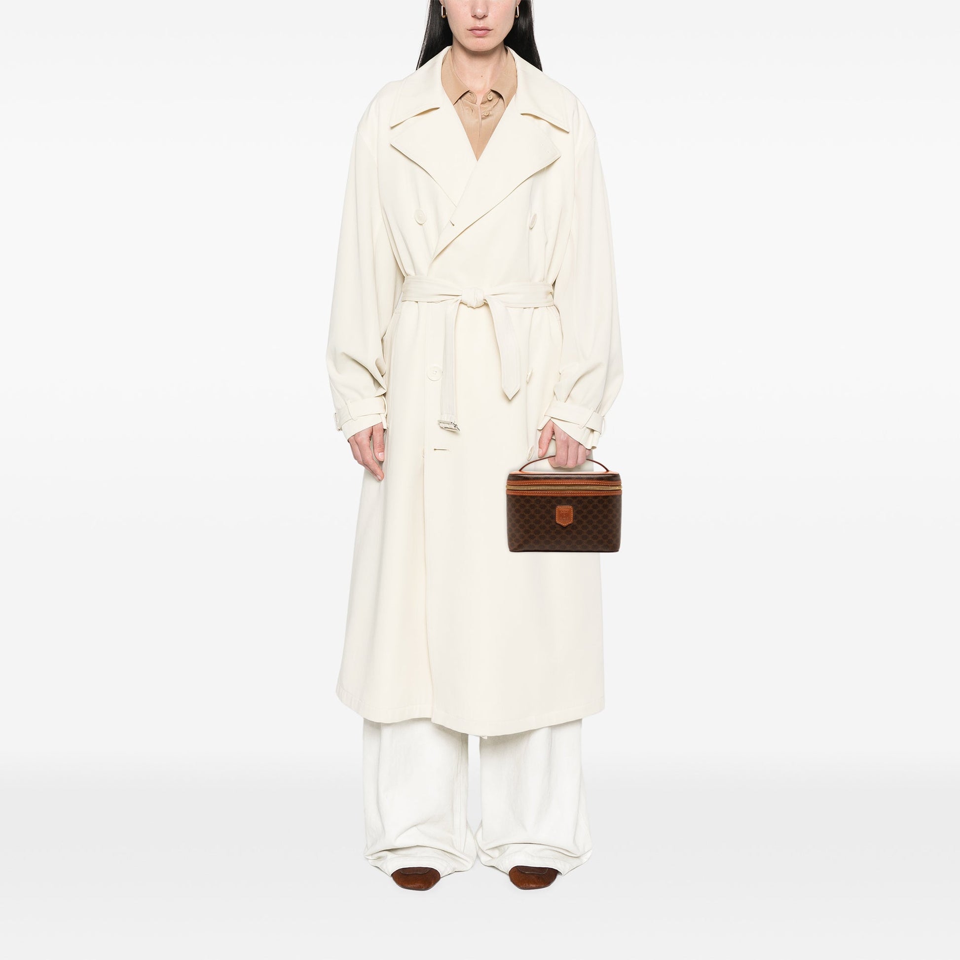 Celine Macadam Coated Canvas Vanity Bag