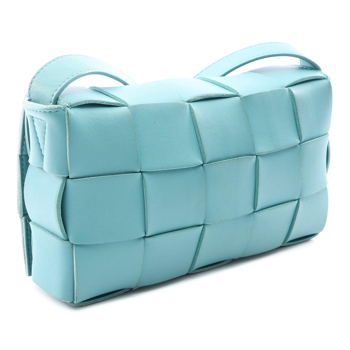 Bottega Veneta Nappa Intrecciato Cassette Crossbody — Blue