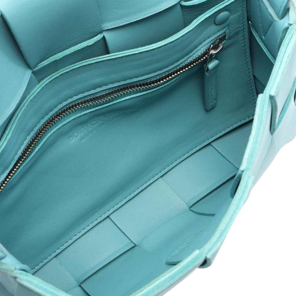 Bottega Veneta Nappa Intrecciato Cassette Crossbody — Blue