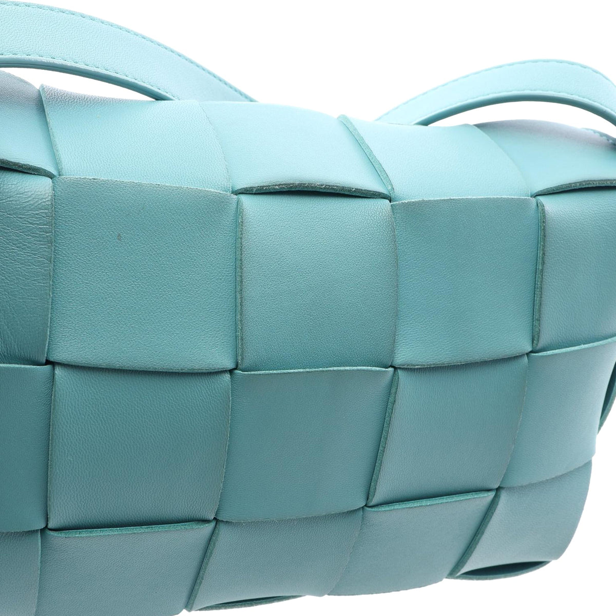 Bottega Veneta Nappa Intrecciato Cassette Crossbody — Blue