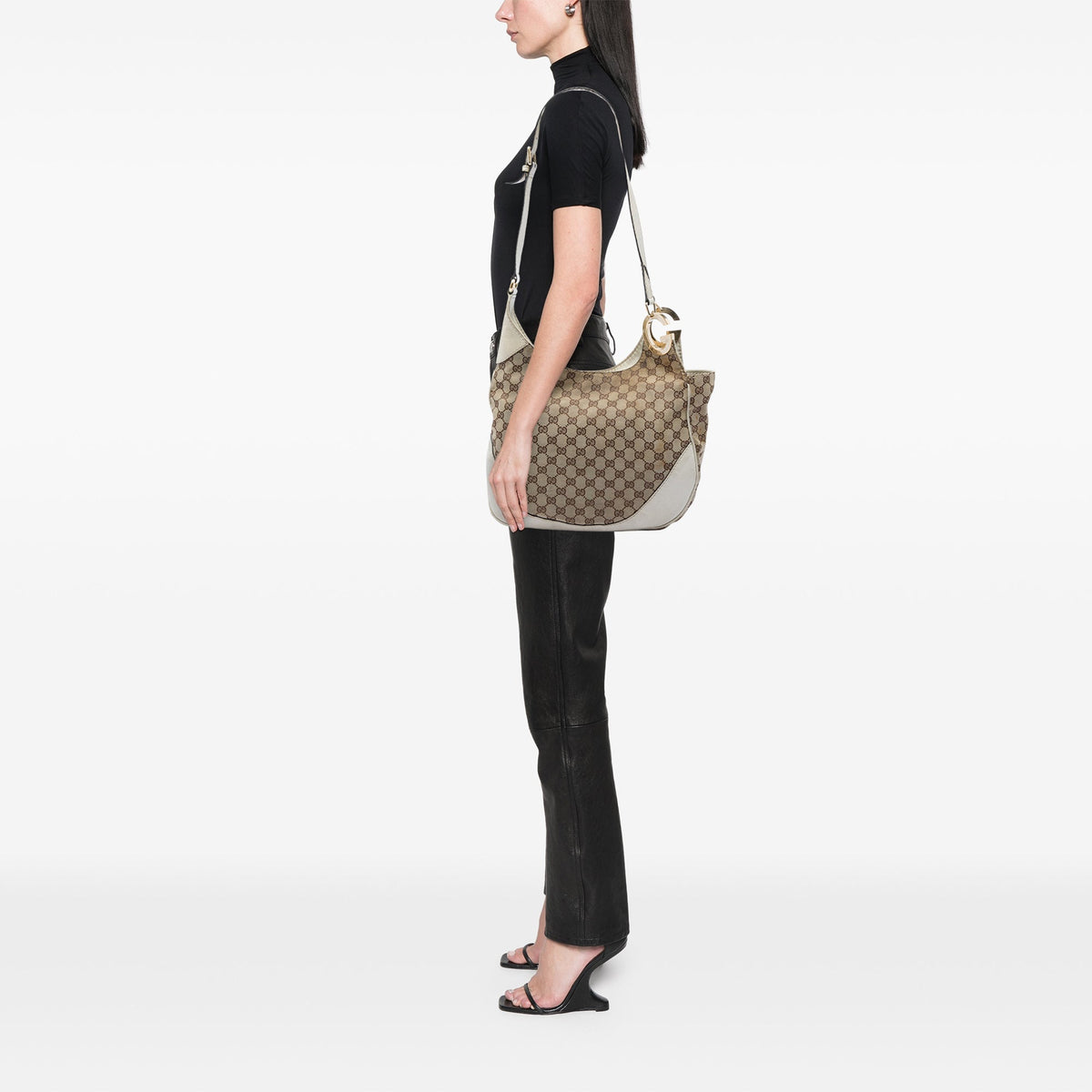 Gucci GG Canvas Charlotte Crossbody — Beige
