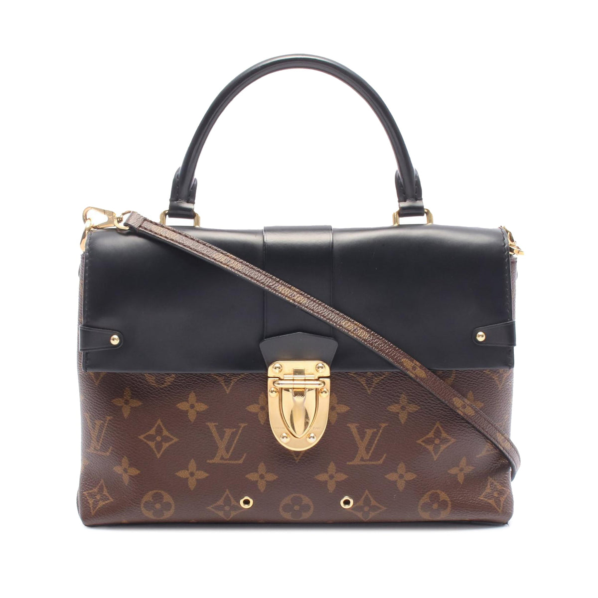 Louis Vuitton Monogram One Handle Flap MM Satchel — Brown
