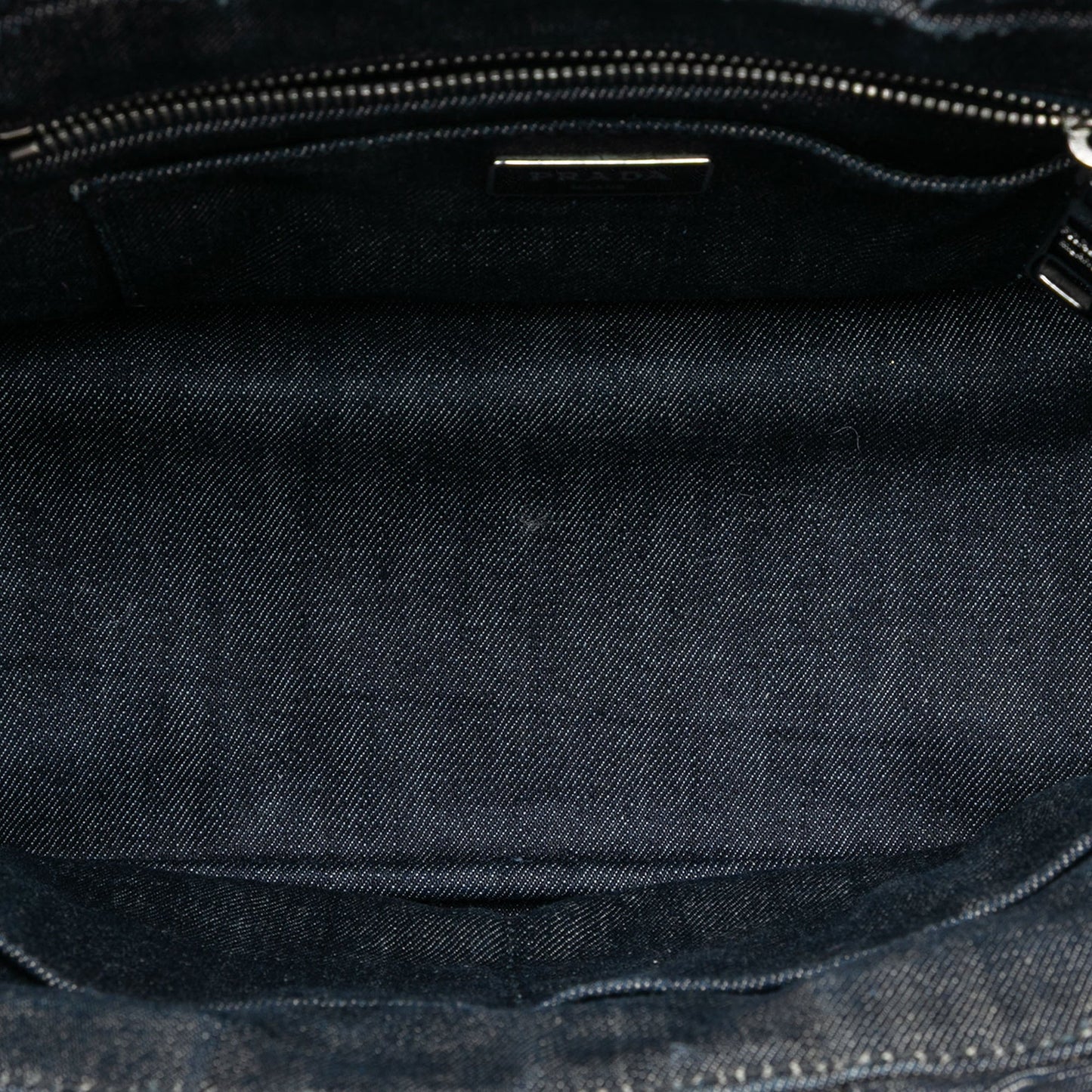 Studded Denim Canapa Logo Satchel