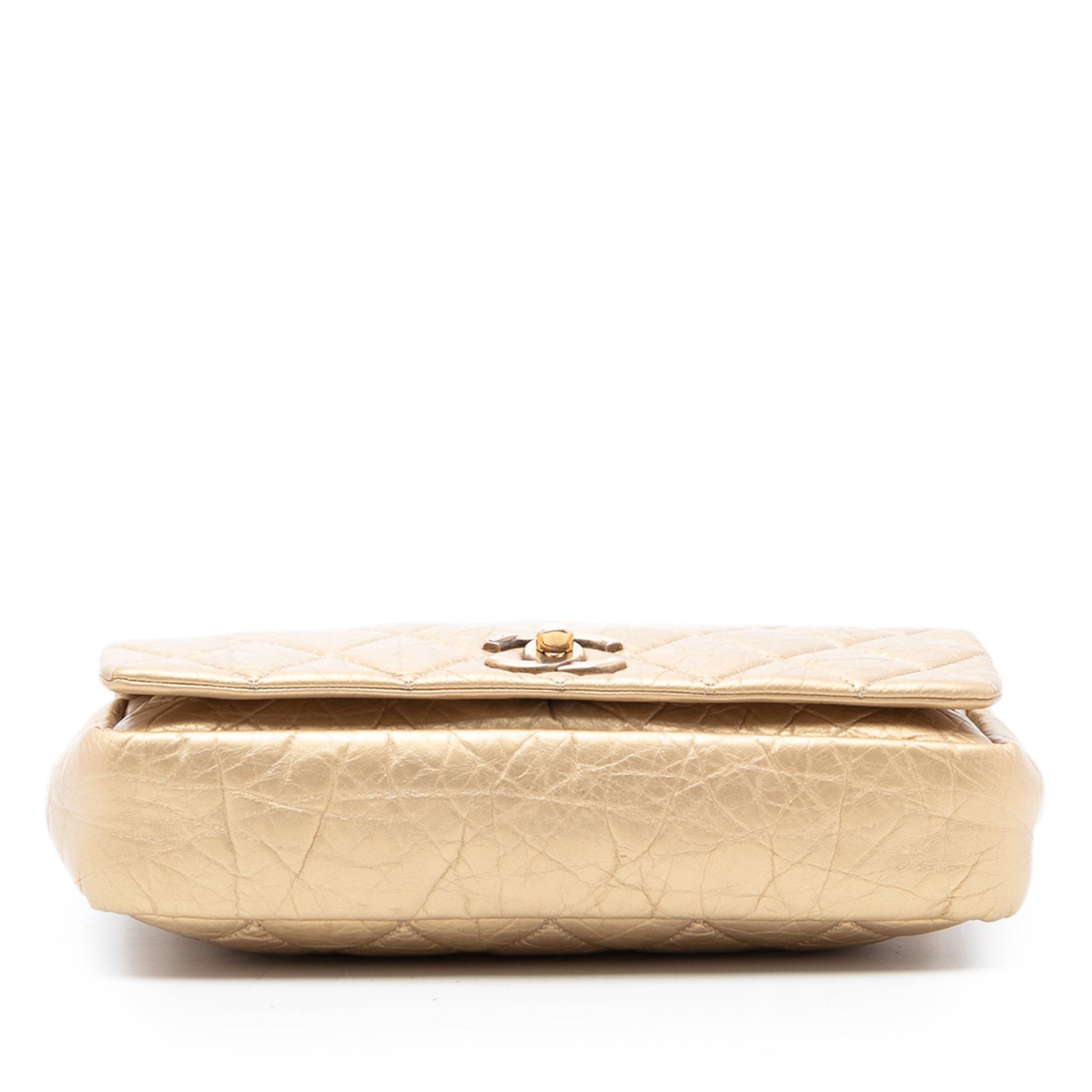 Chanel Medium Quilted Aged Calfskin Pondichery Flap