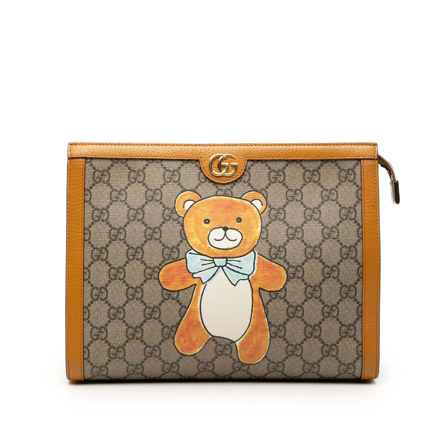 Gucci Kai GG Supreme Teddy Bear Clutch