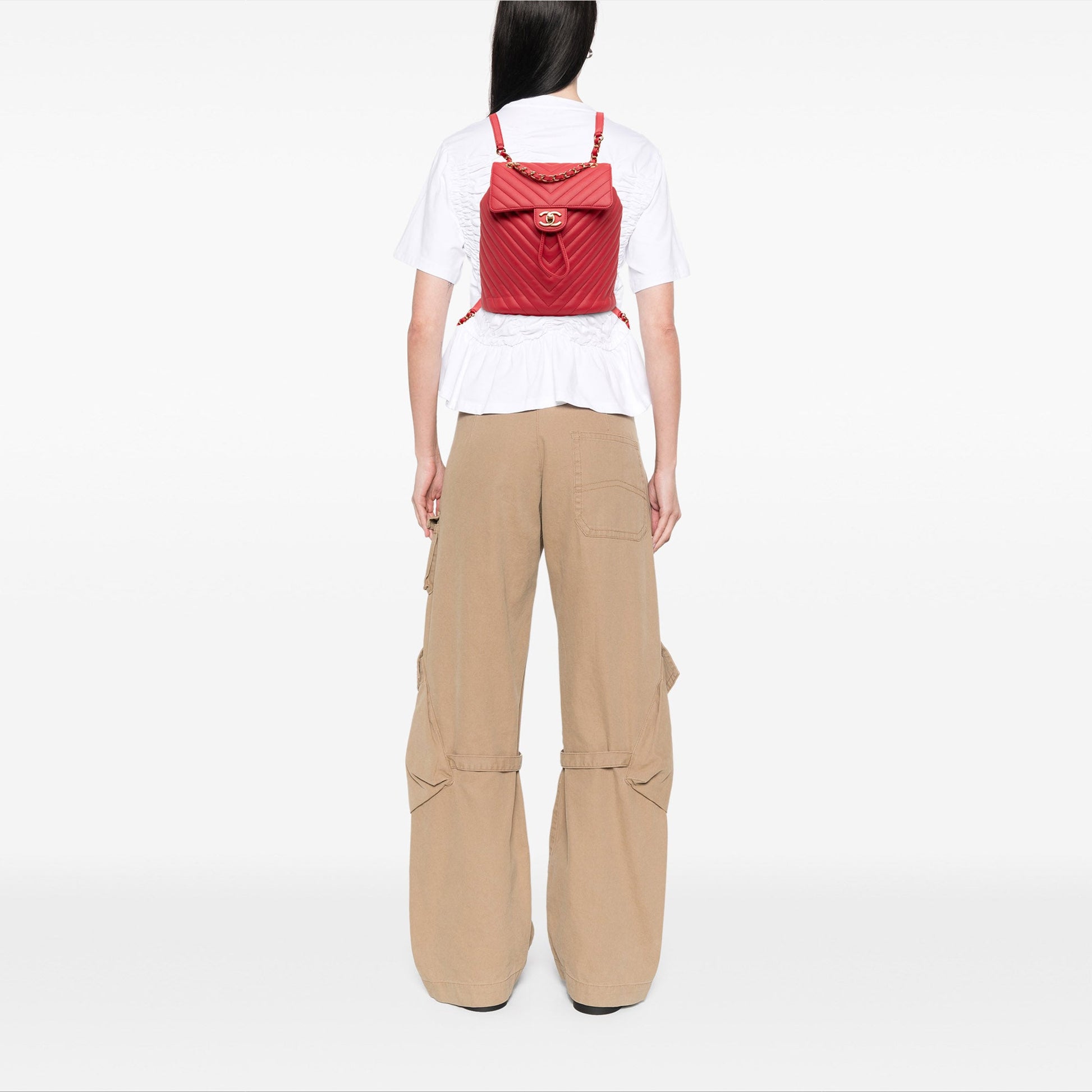 Chanel Small Chevron Calfskin Urban Spirit Backpack