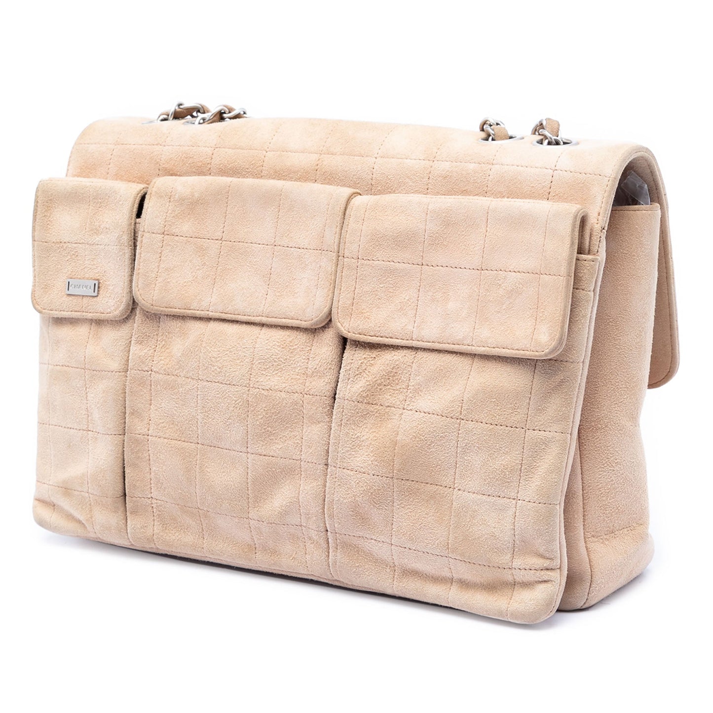 Chanel Choco Bar Suede Mademoiselle Turnlock Flap