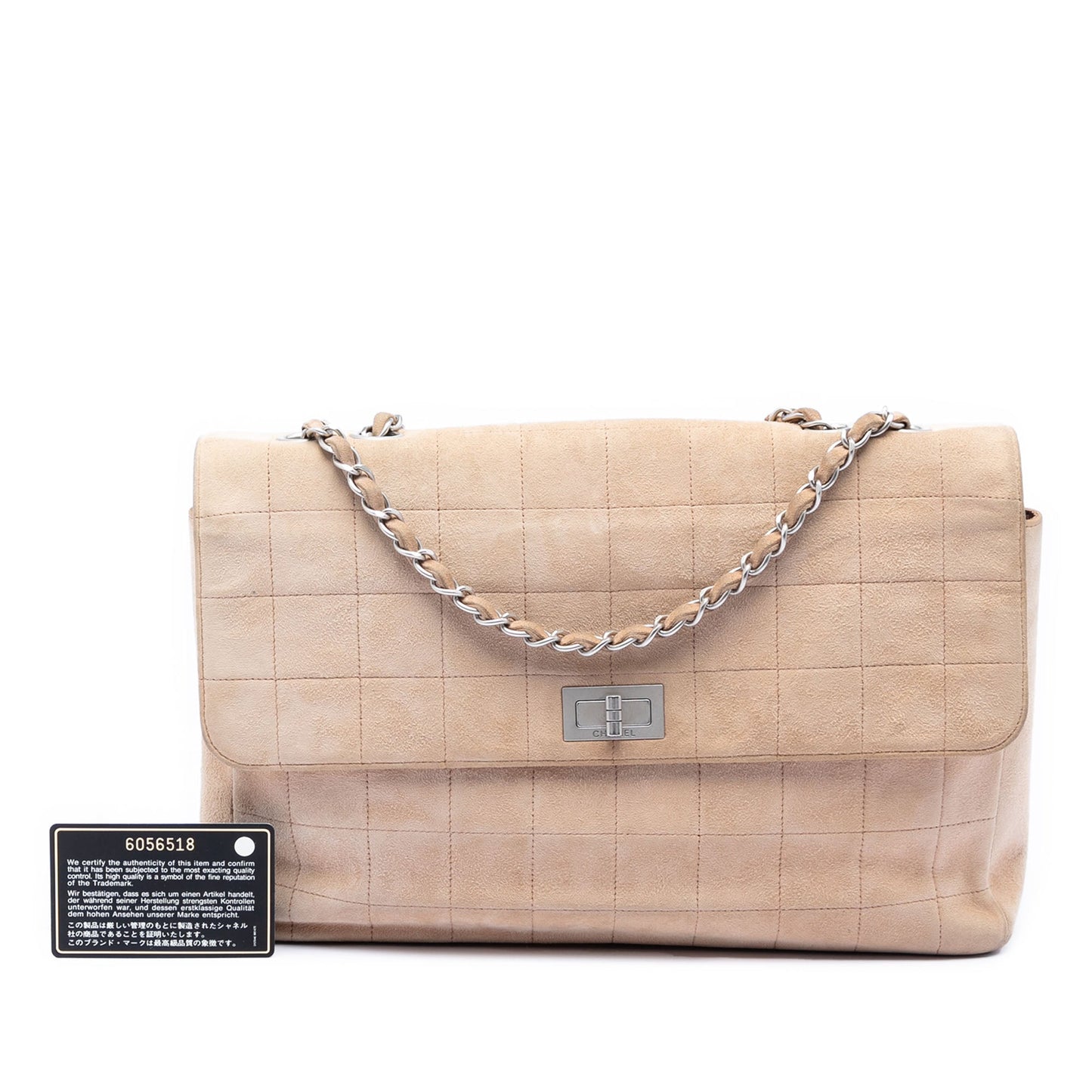Chanel Choco Bar Suede Mademoiselle Turnlock Flap