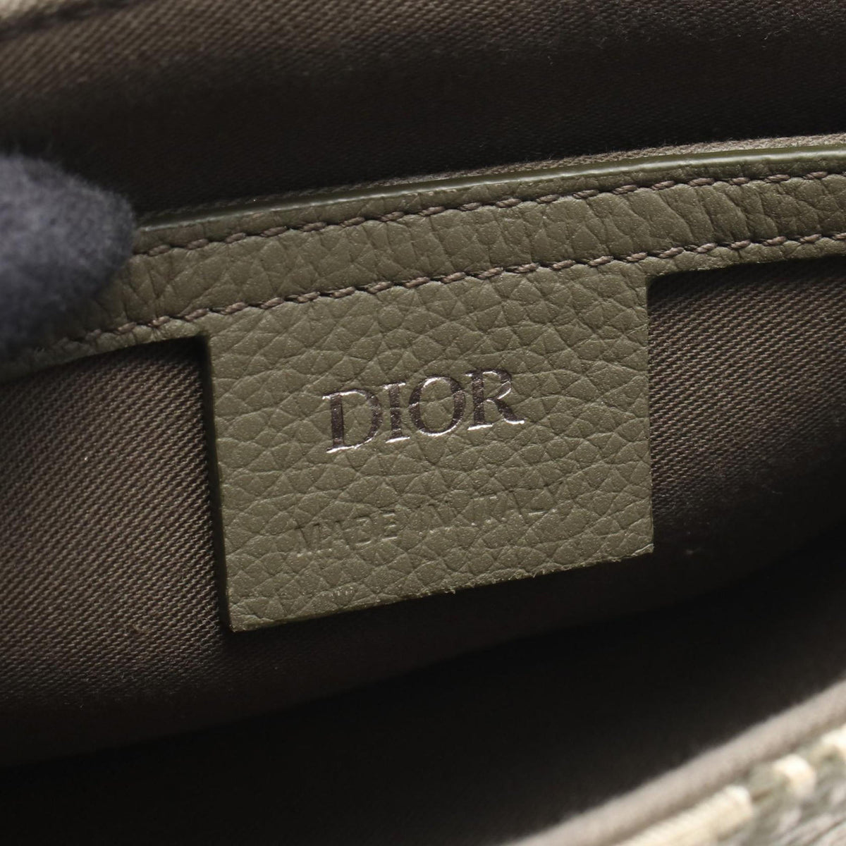 Dior Mini Oblique Canvas Saddle Buckle Messenger Bag