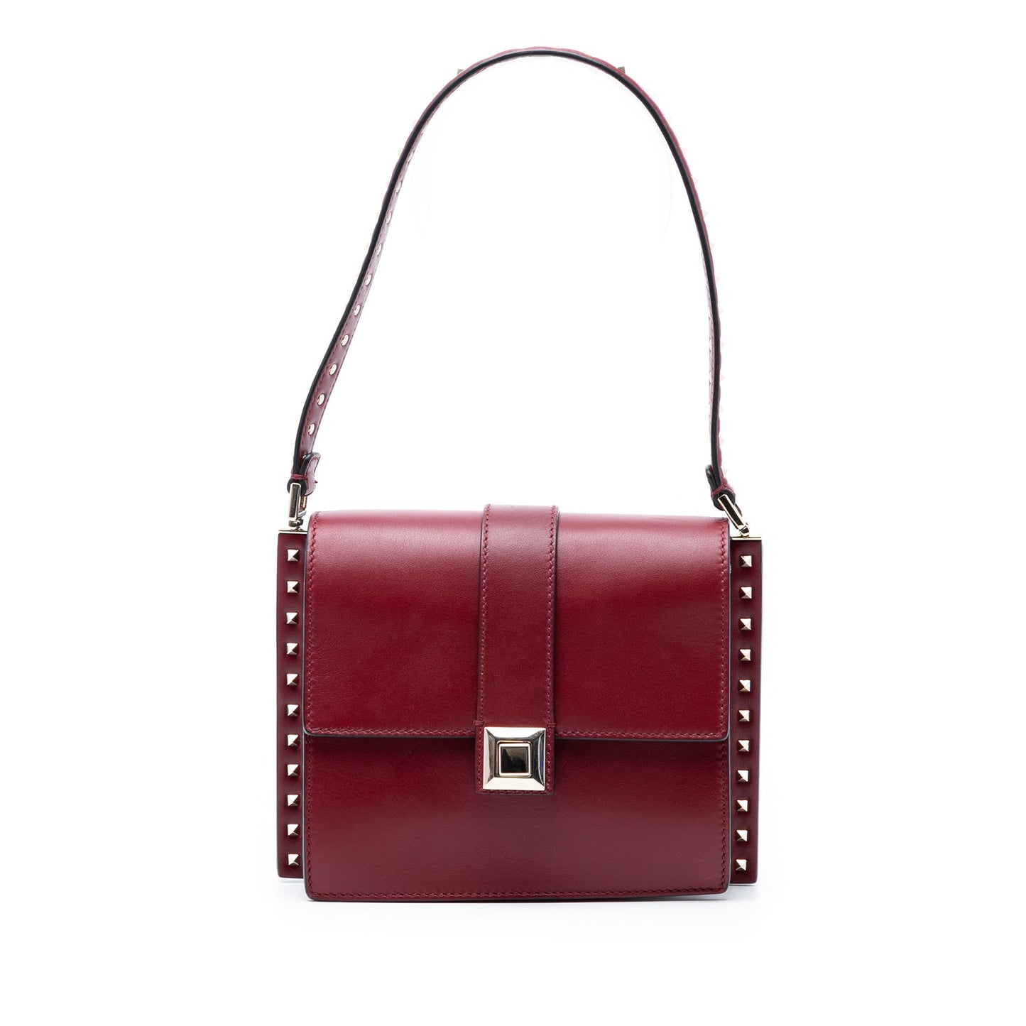 Valentino Leather Rockstud Flap Shoulder Bag