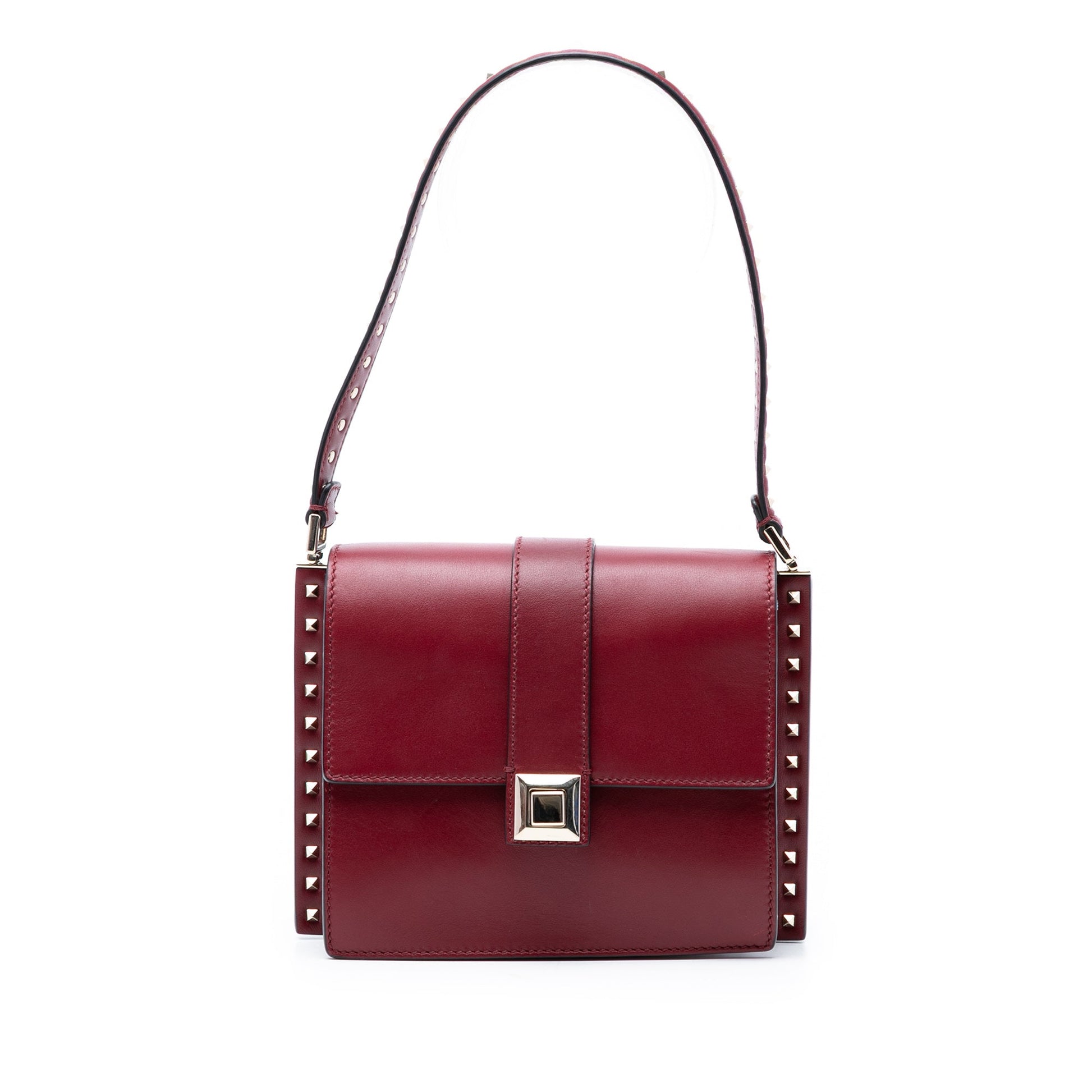 Valentino Leather Rockstud Flap Shoulder Bag