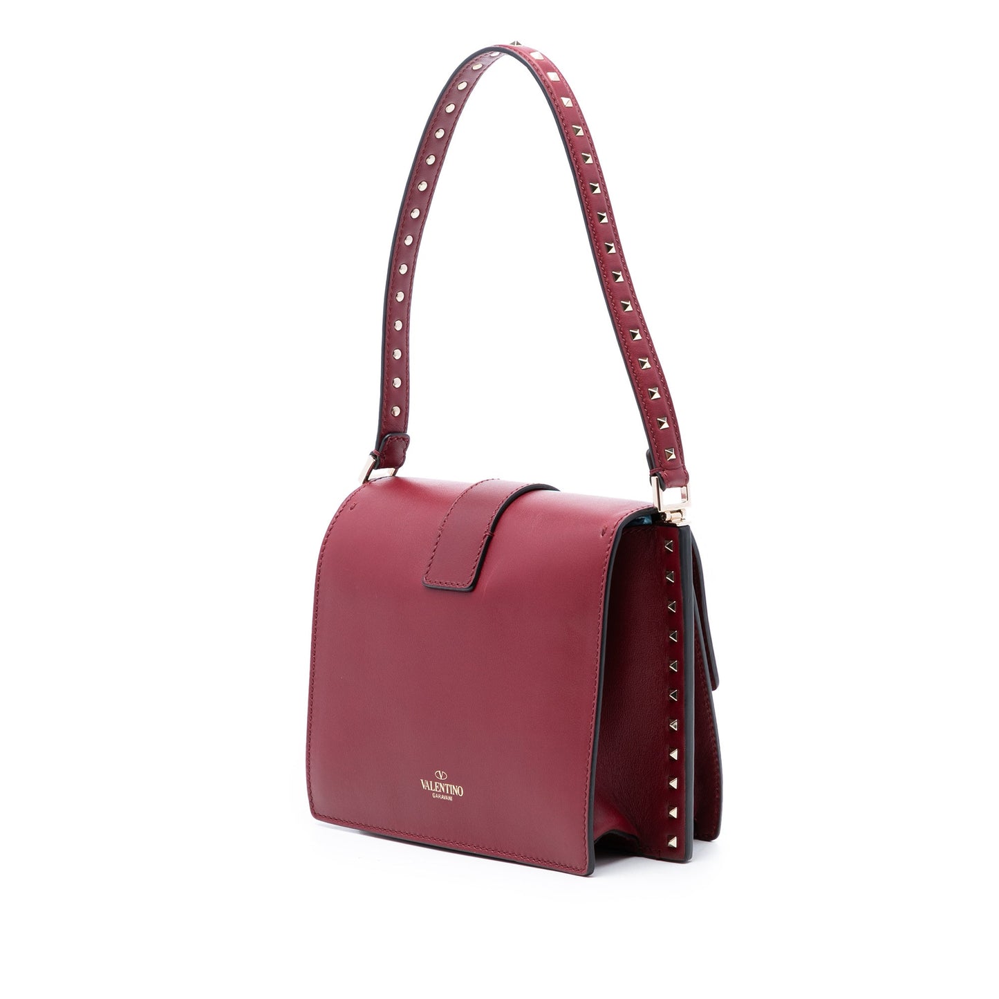 Valentino Leather Rockstud Flap Shoulder Bag