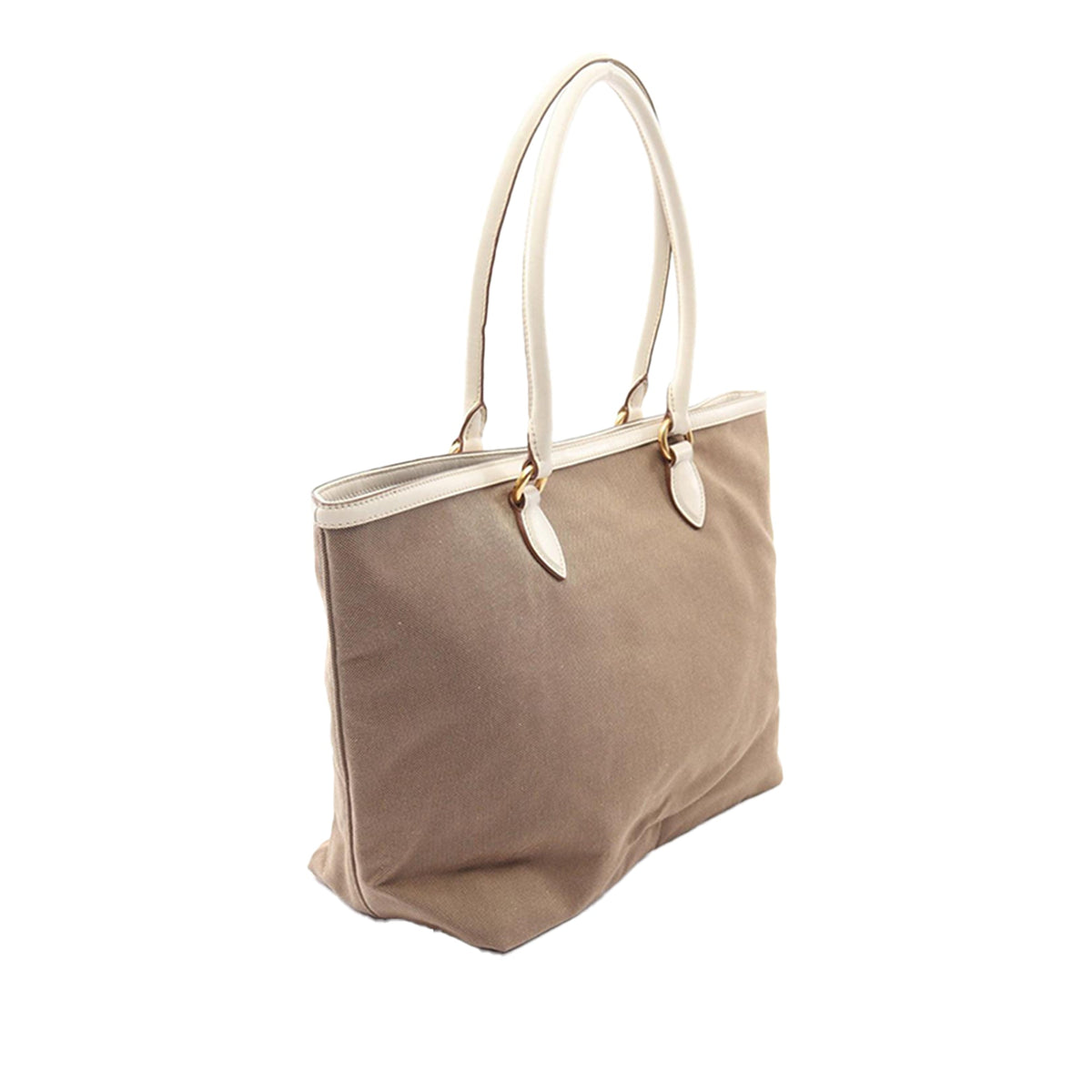 Prada Canvas Canapa Logo Tote — Beige