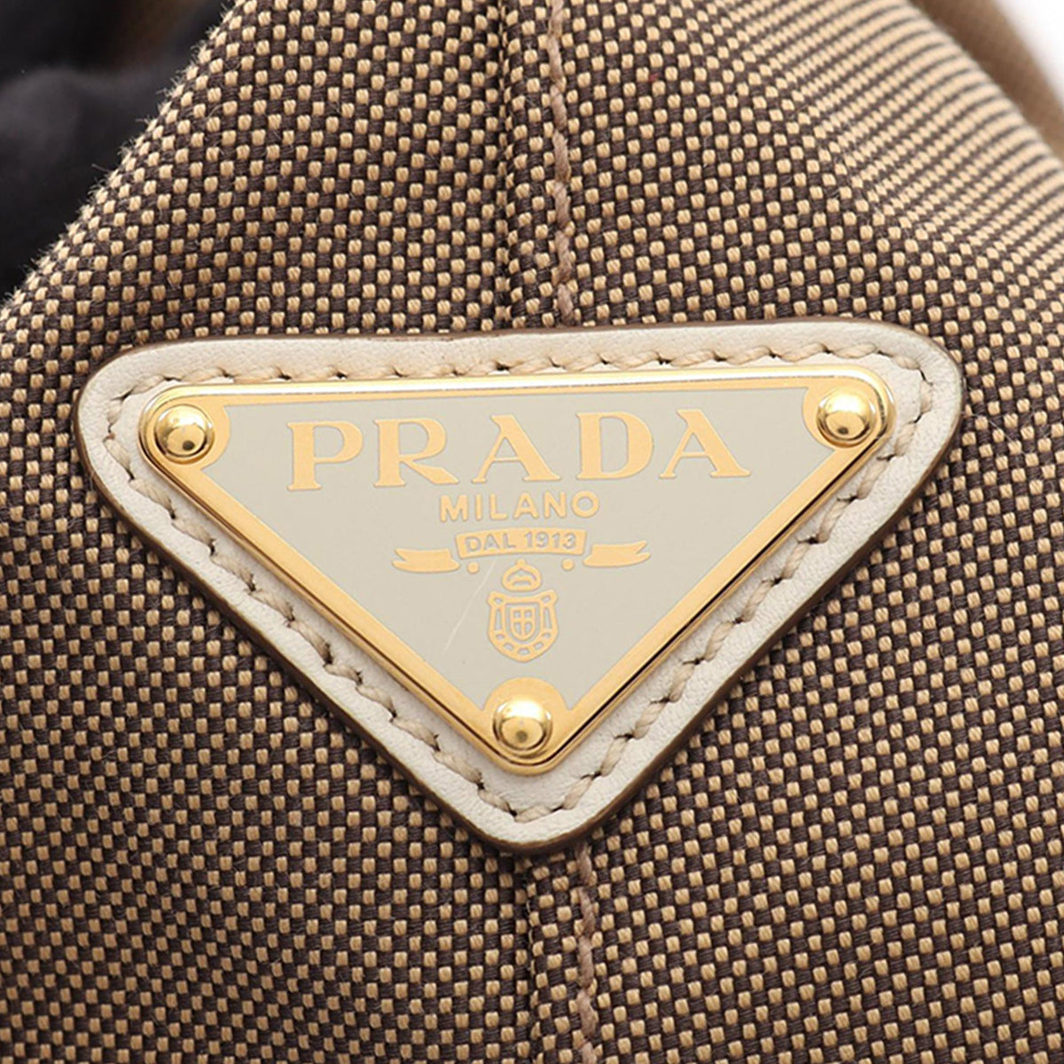 Prada Canvas Canapa Logo Tote — Beige