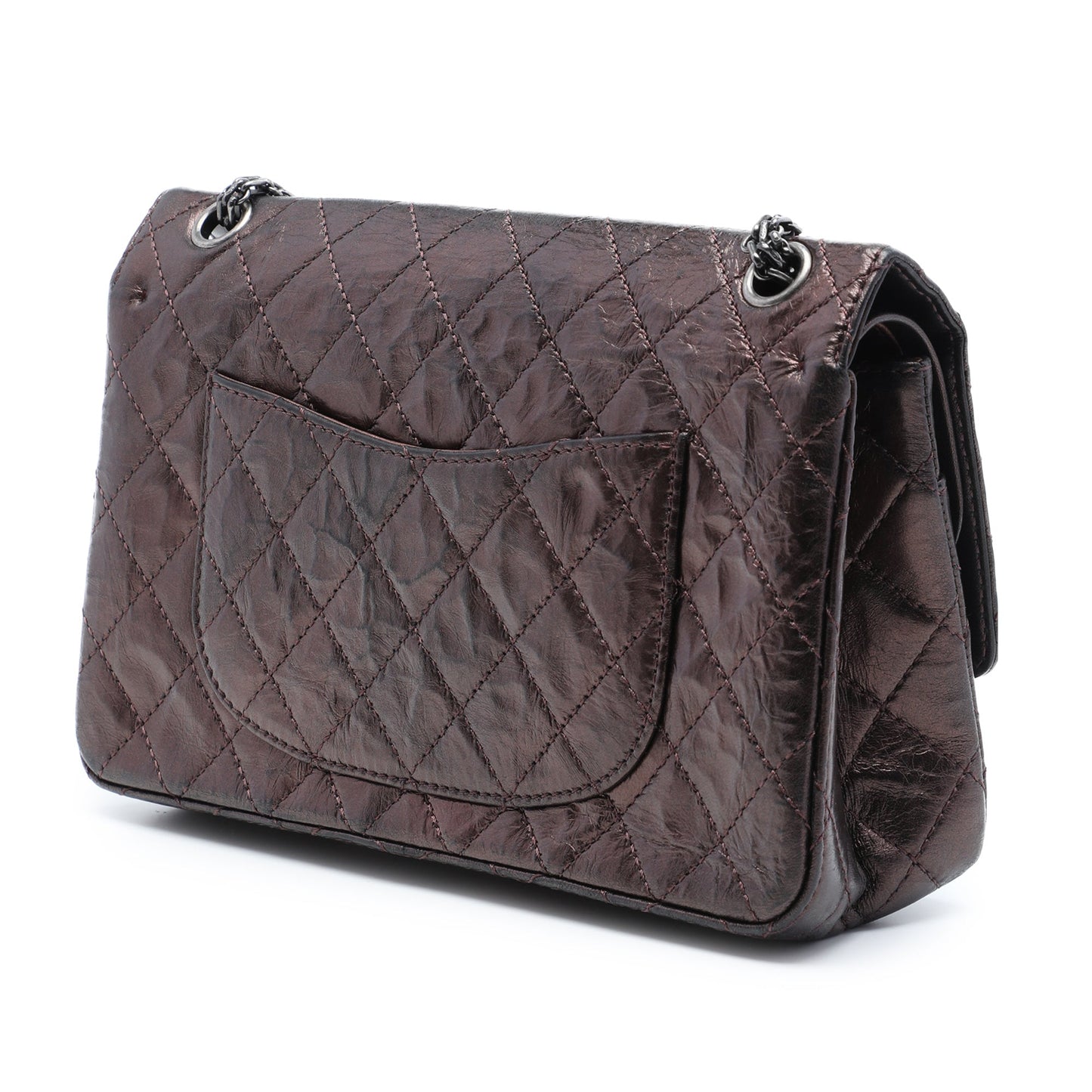 Chanel Quilted Metallic Aged Calfskin Reissue 2.55 Double Flap 226