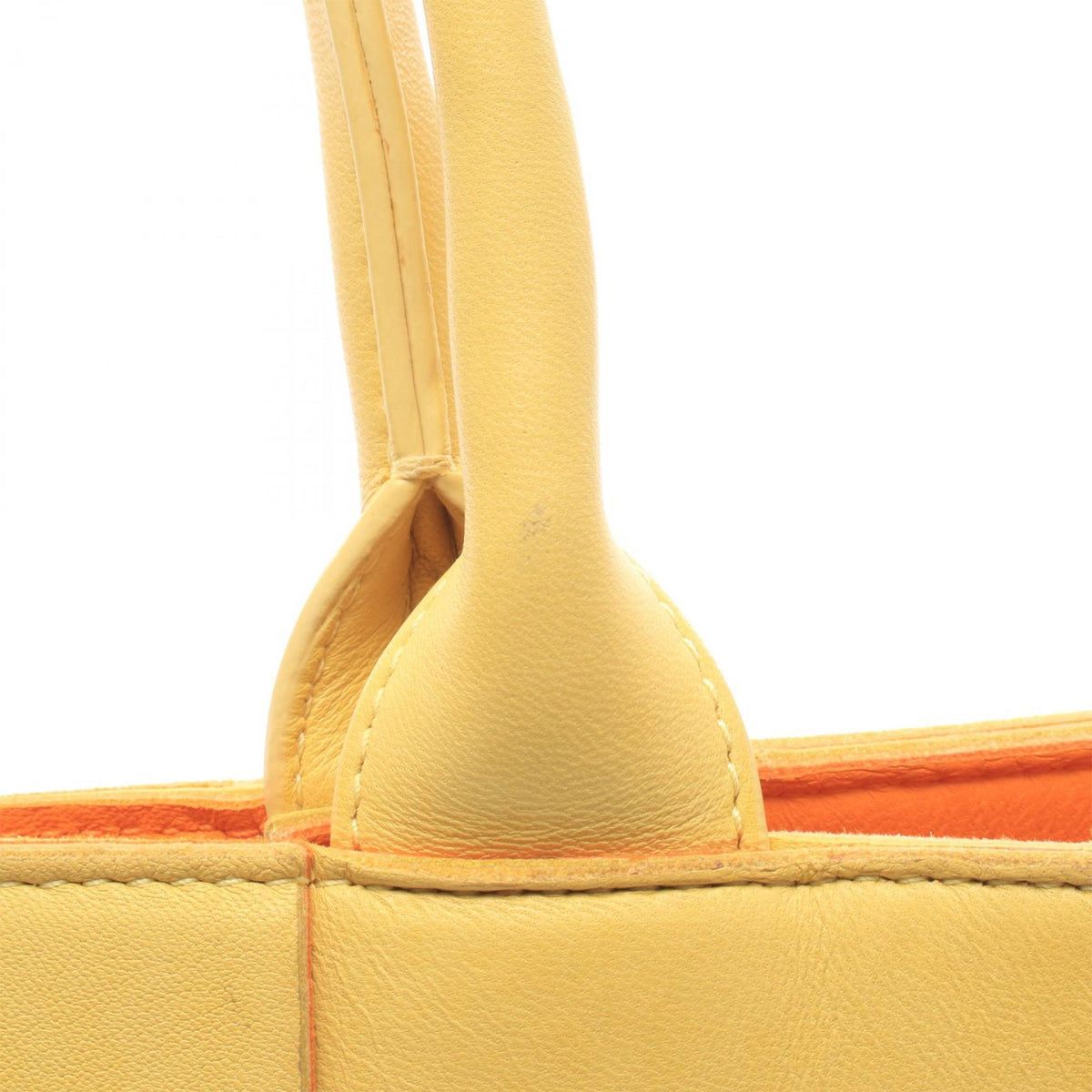 Bottega Veneta Small Nappa Maxi Intrecciato Arco Tote — Yellow