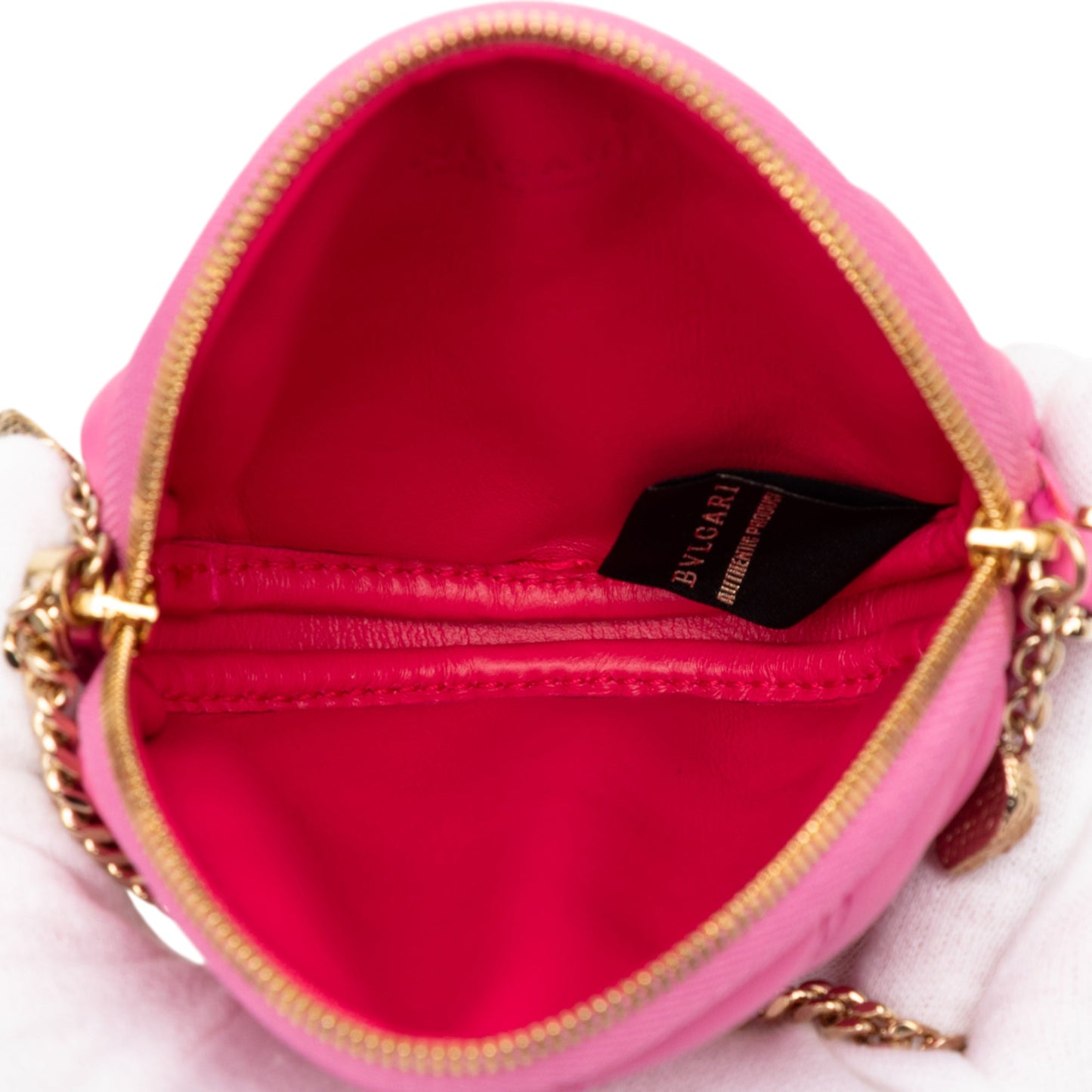 Bvlgari Leather Serpenti Cabochon Round Crossbody