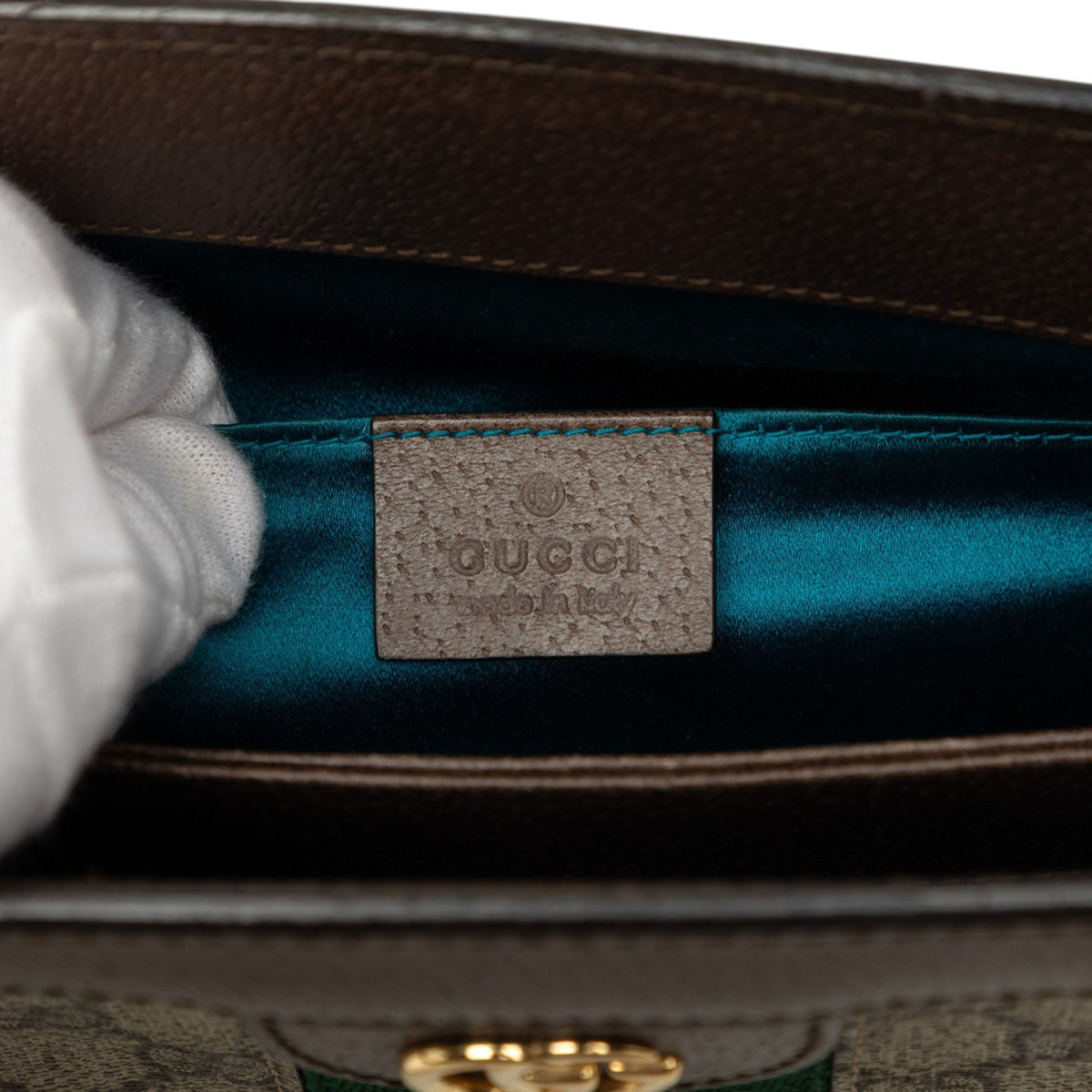 Gucci Small GG Supreme Web Ophidia Chain Crossbody