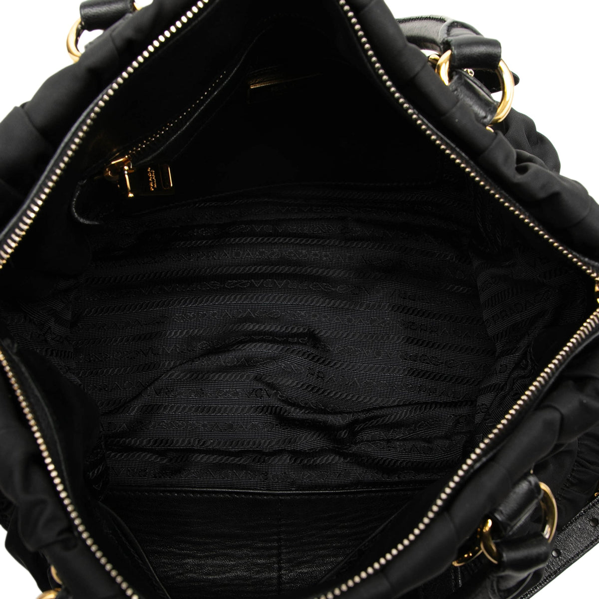 Prada Tessuto Gaufre Satchel — Black