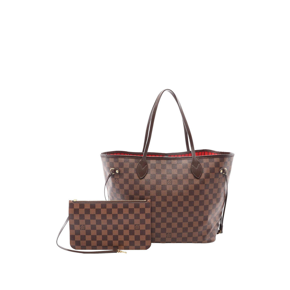 Louis Vuitton Damier Ebene Braided Neverfull MM — Brown