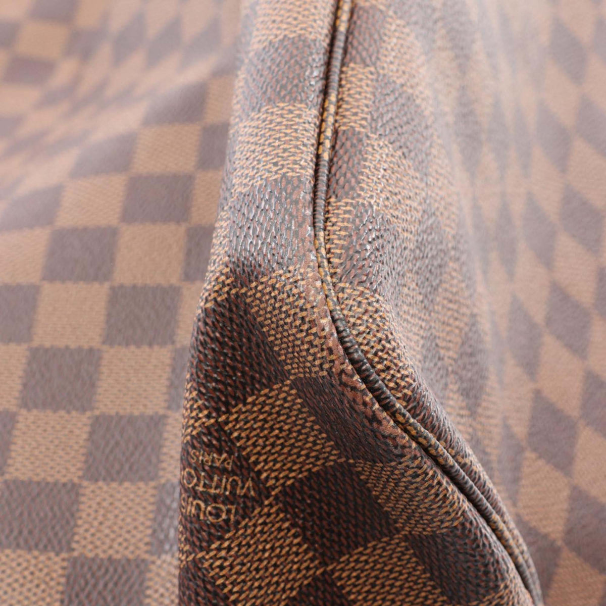Louis Vuitton Damier Ebene Braided Neverfull MM — Brown