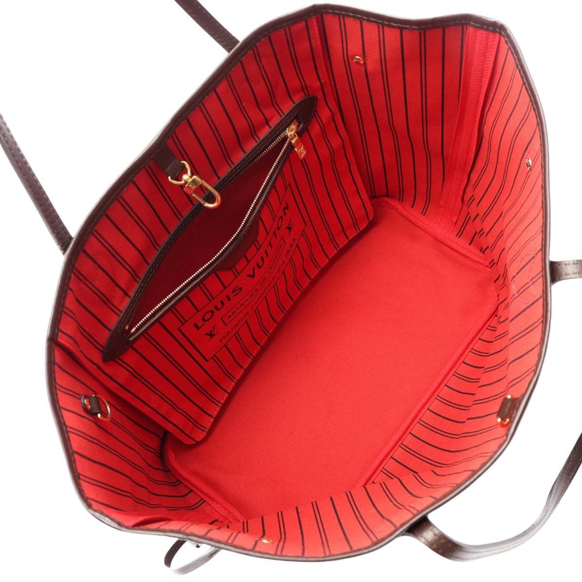 Louis Vuitton Damier Ebene Braided Neverfull MM — Brown
