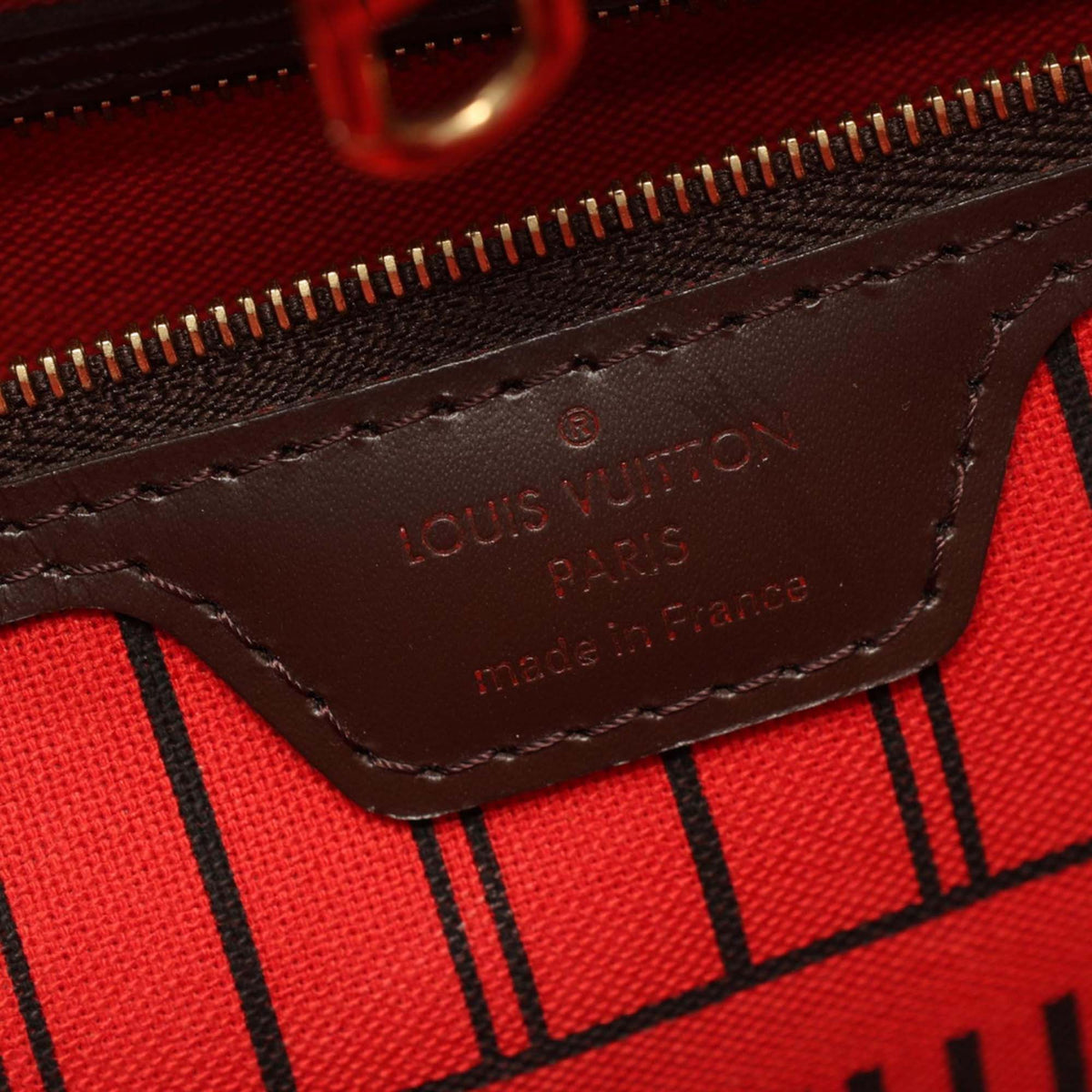 Louis Vuitton Damier Ebene Braided Neverfull MM — Brown