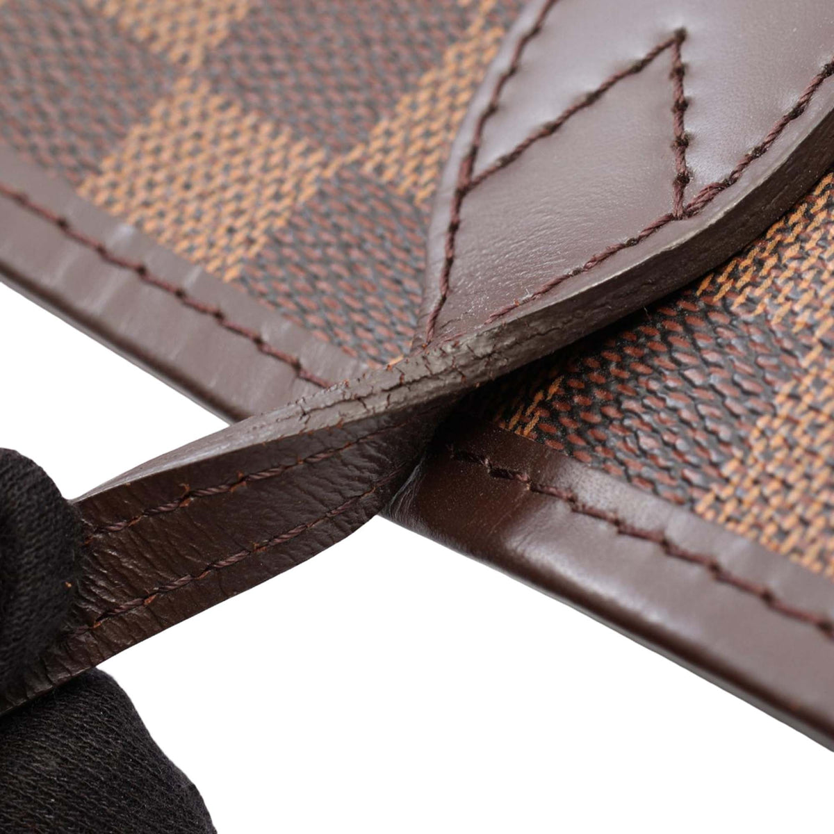 Louis Vuitton Damier Ebene Braided Neverfull MM — Brown