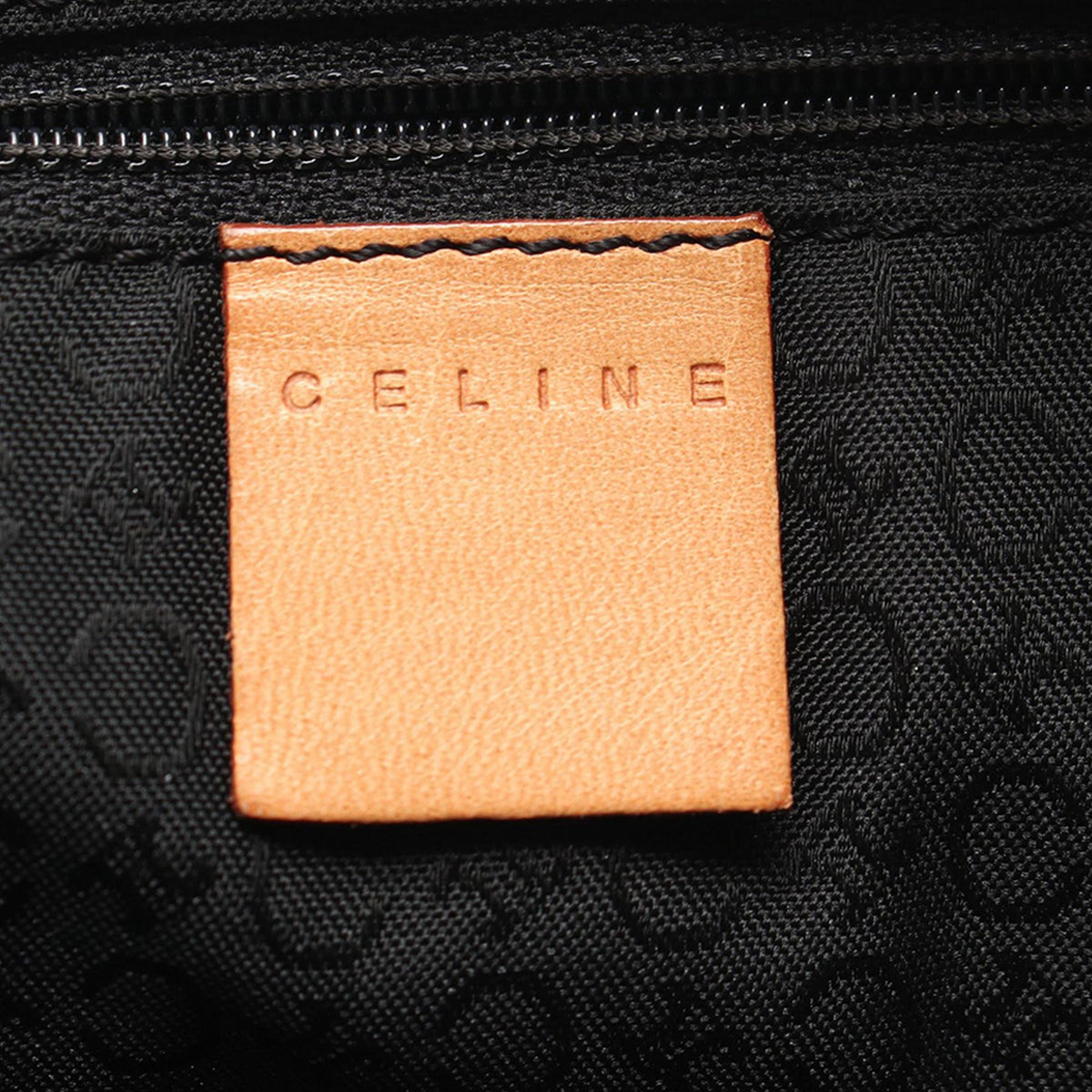 Celine C Macadam Suede Shoulder Bag — Black