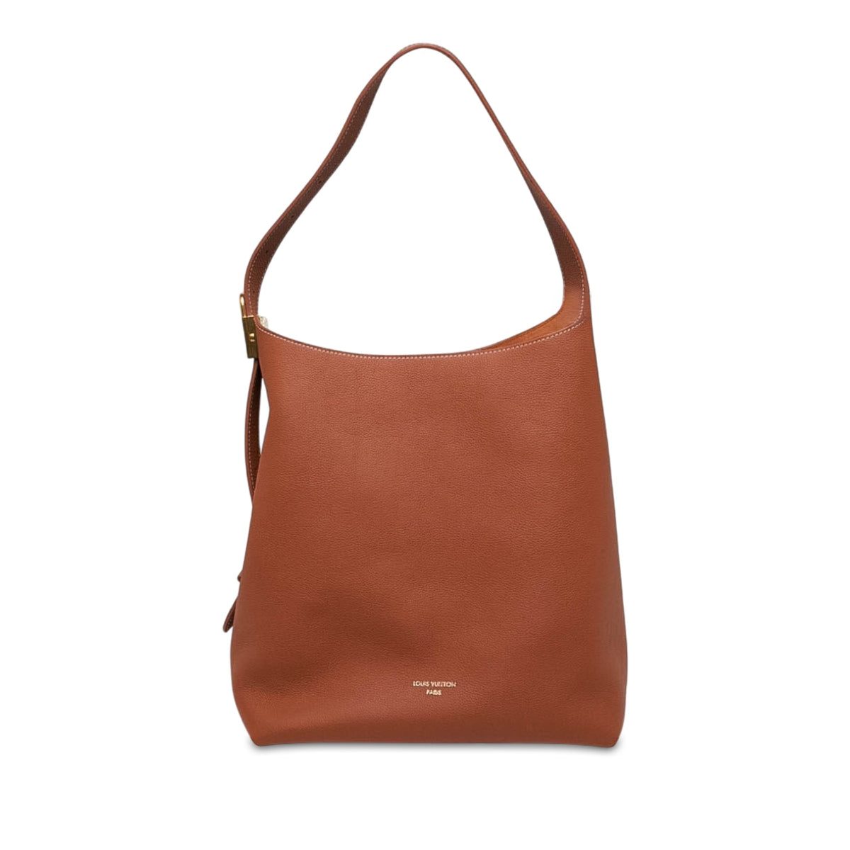 Louis Vuitton Grained Calfskin Low Key Hobo MM — Brown