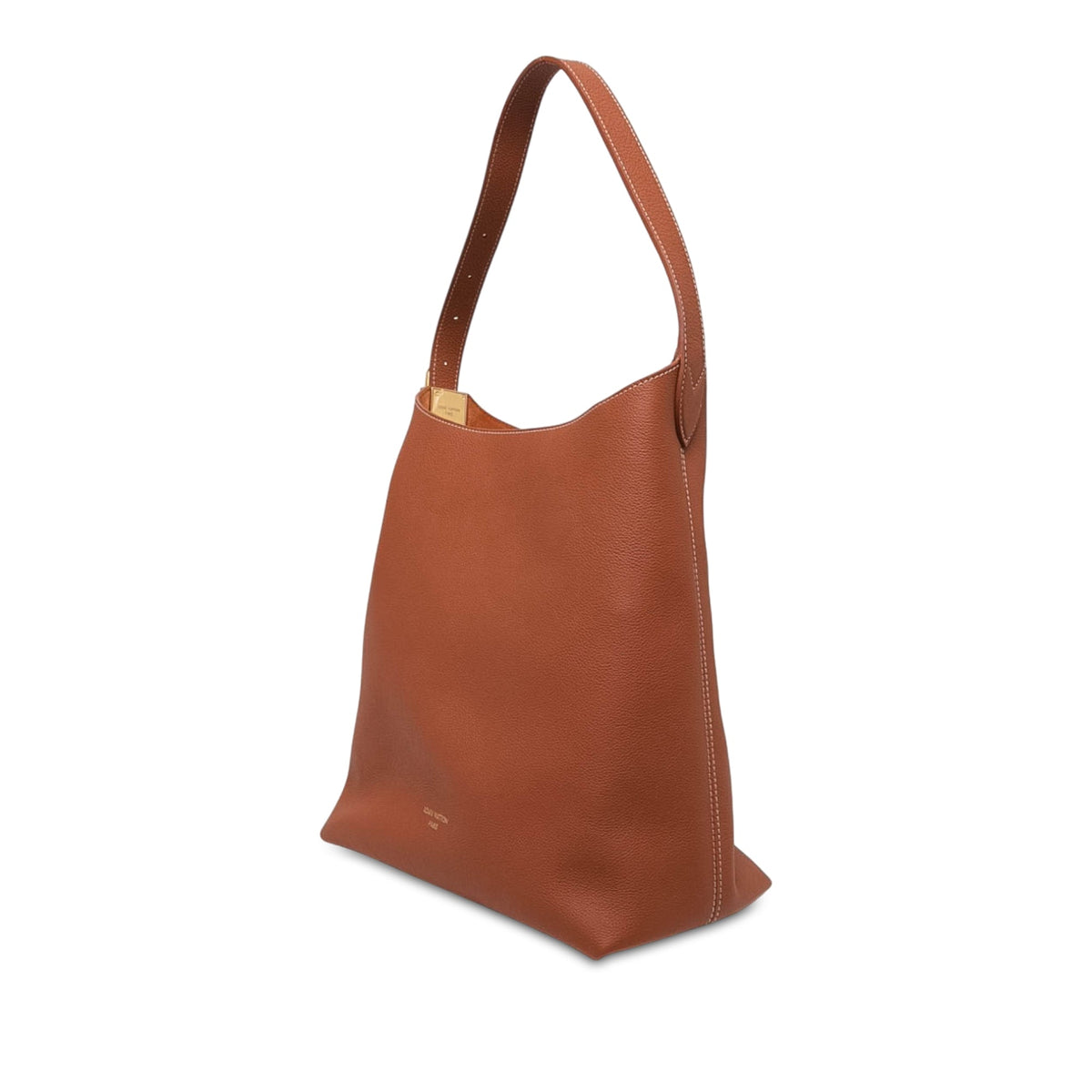 Louis Vuitton Grained Calfskin Low Key Hobo MM — Brown