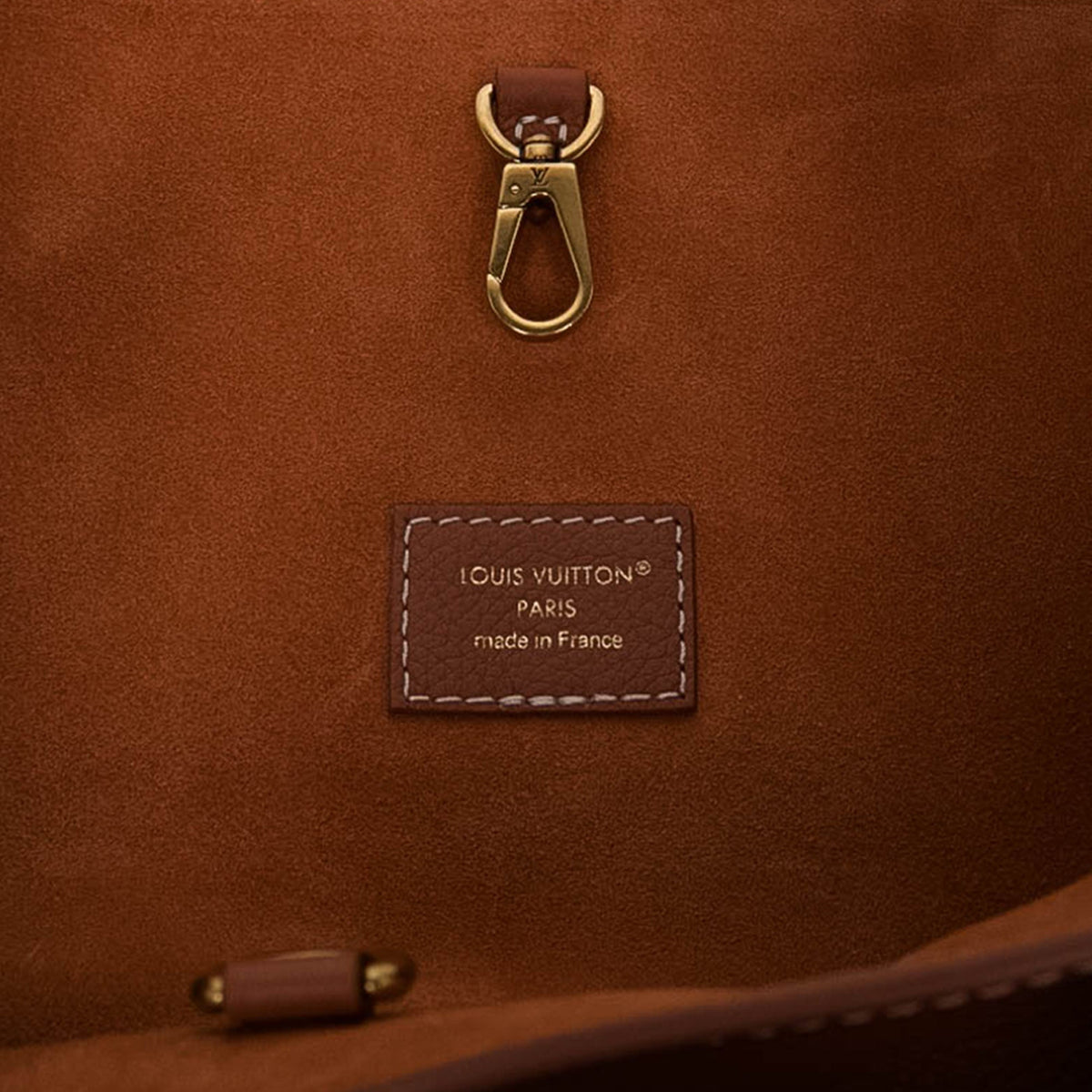 Louis Vuitton Grained Calfskin Low Key Hobo MM — Brown