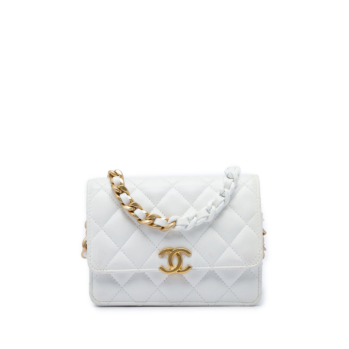 Chanel Quilted Lambskin Candy Chain Clutch with Chain