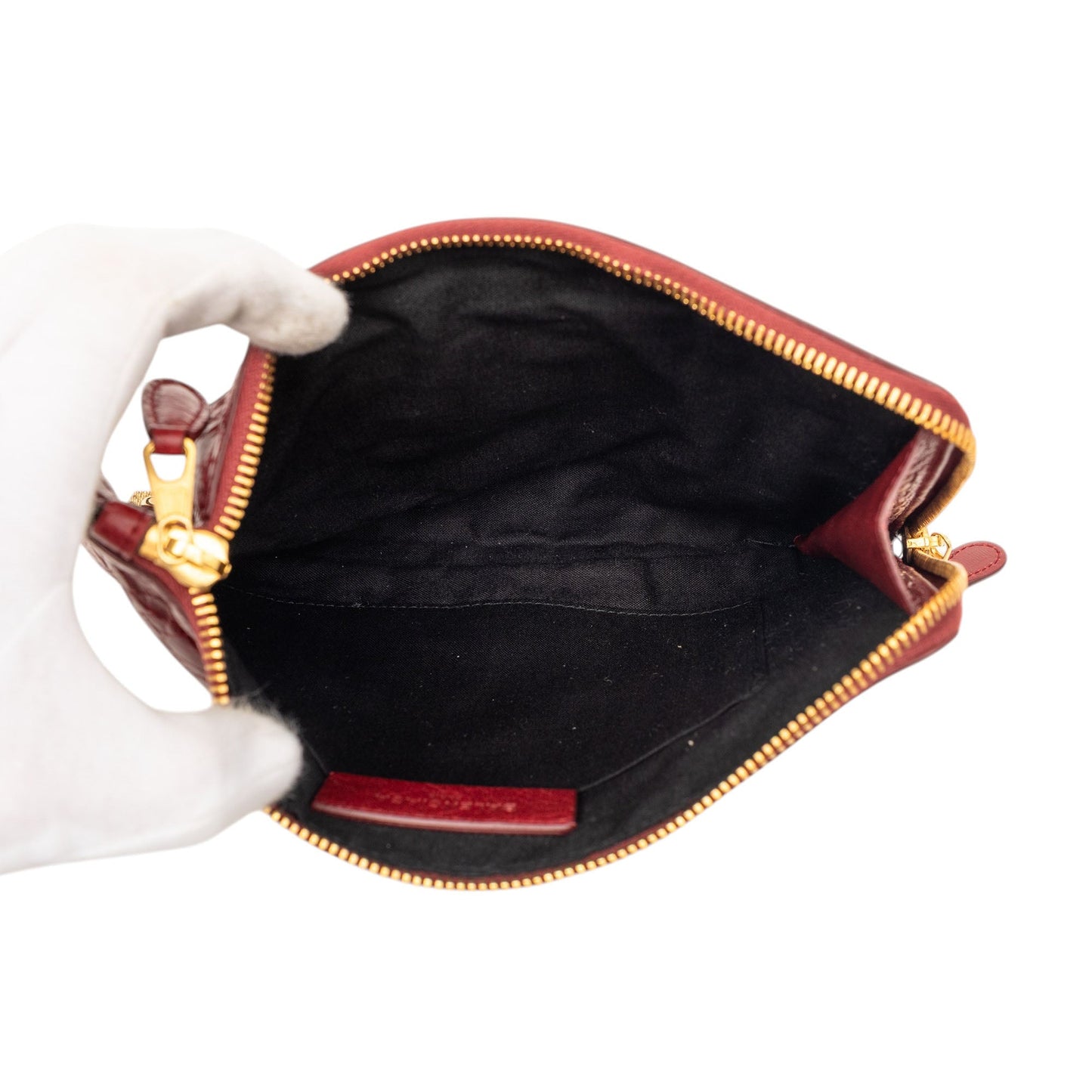 Balenciaga Lambskin Motocross Giant 12 Zip Around Flat Clutch
