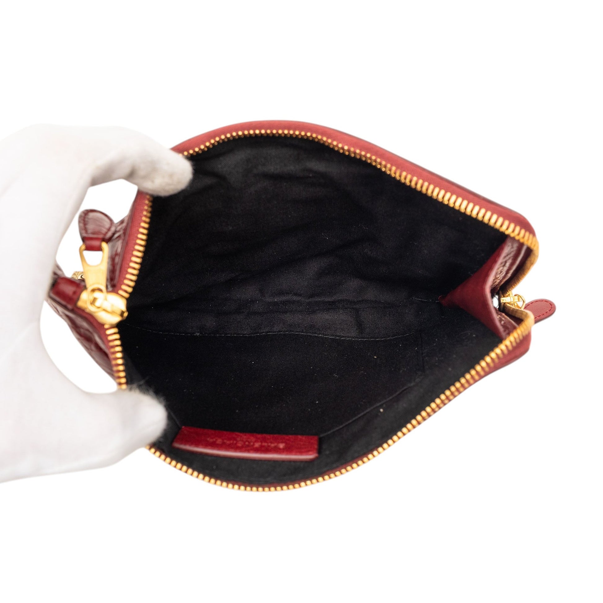 Balenciaga Lambskin Motocross Giant 12 Zip Around Flat Clutch