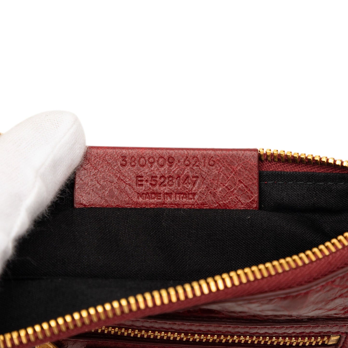 Balenciaga Lambskin Motocross Giant 12 Zip Around Flat Clutch
