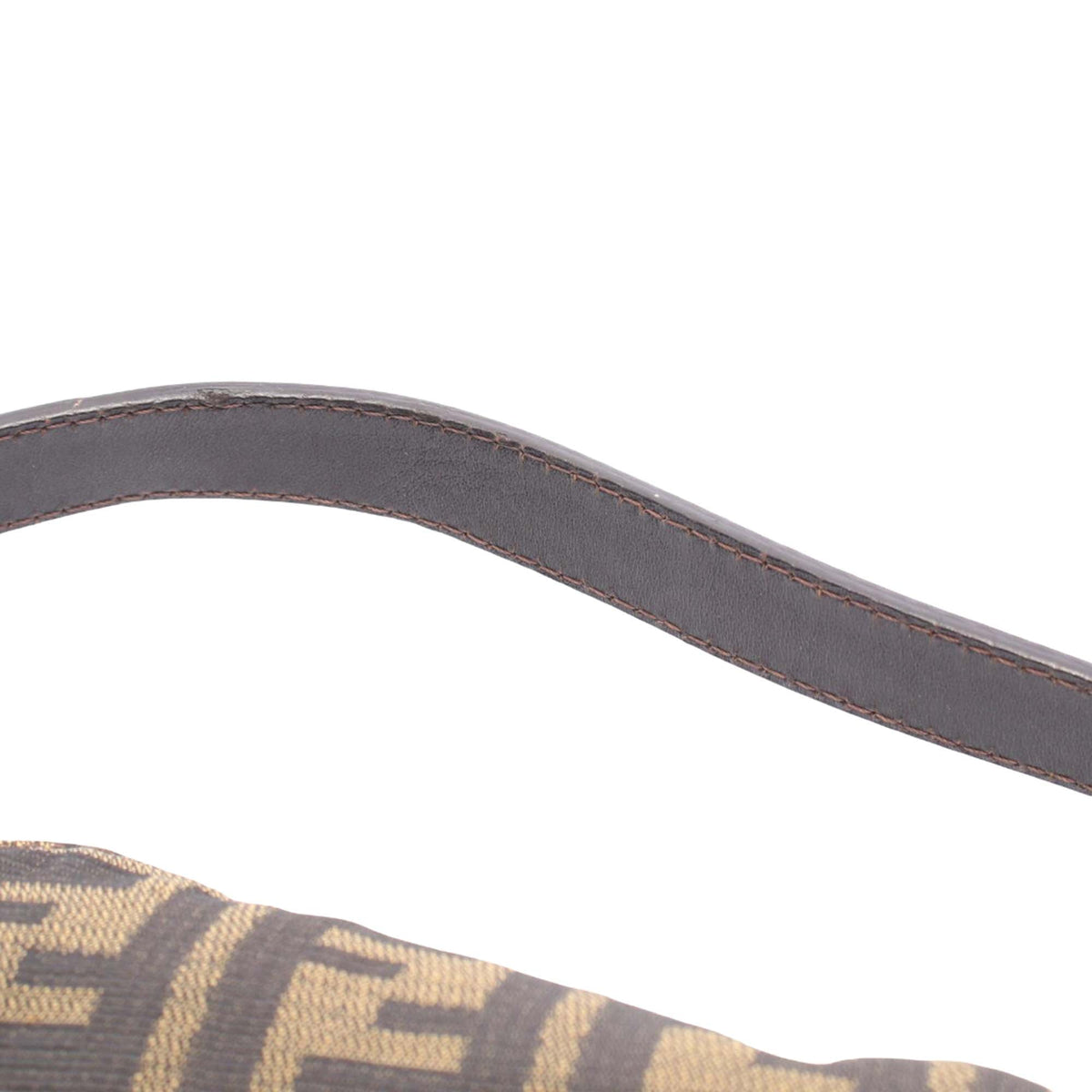 Fendi Zucca Canvas Shoulder Bag — Brown